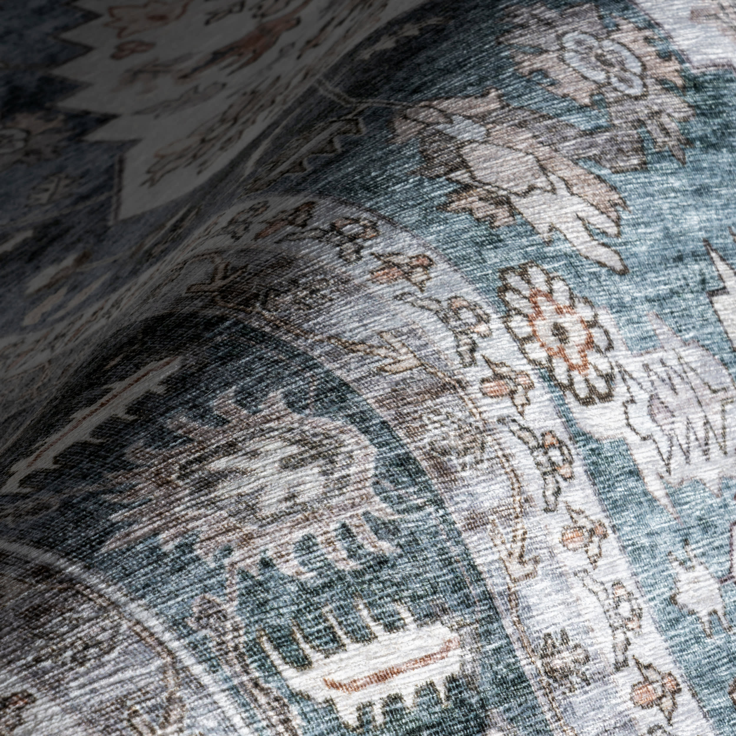 Keyara Spill Proof Washable Rug | Green - Image 3