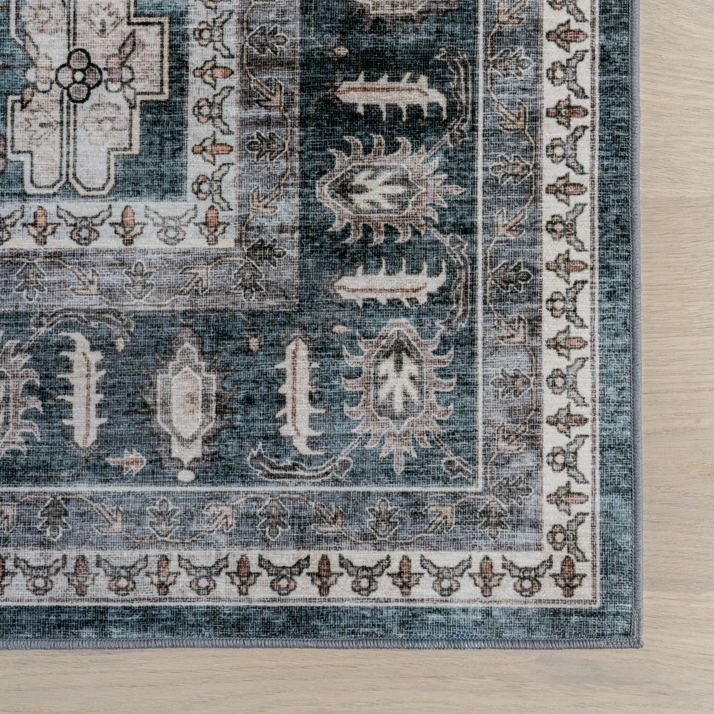 Keyara Spill Proof Washable Rug | Green - Image 4