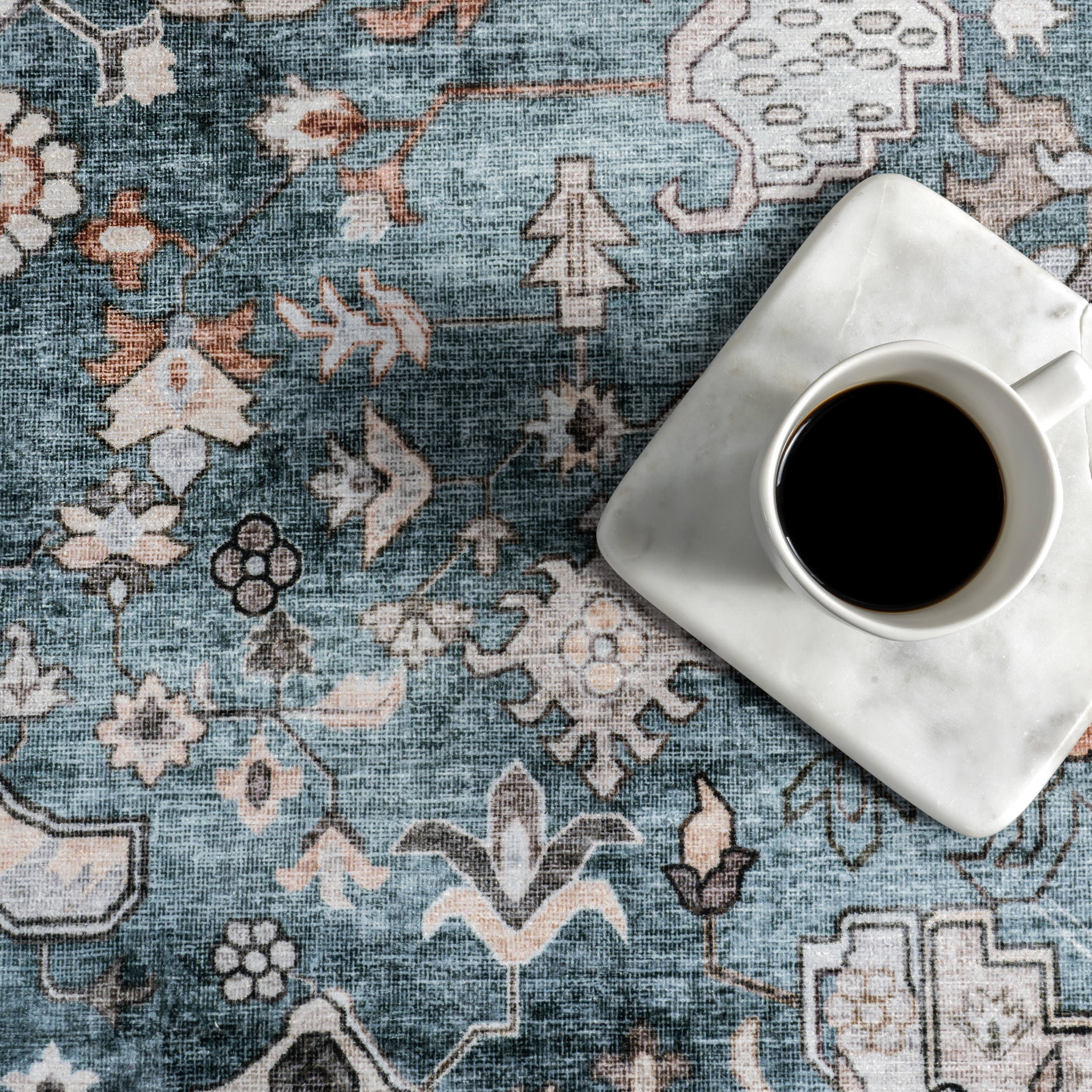 Keyara Spill Proof Washable Rug | Green - Image 8