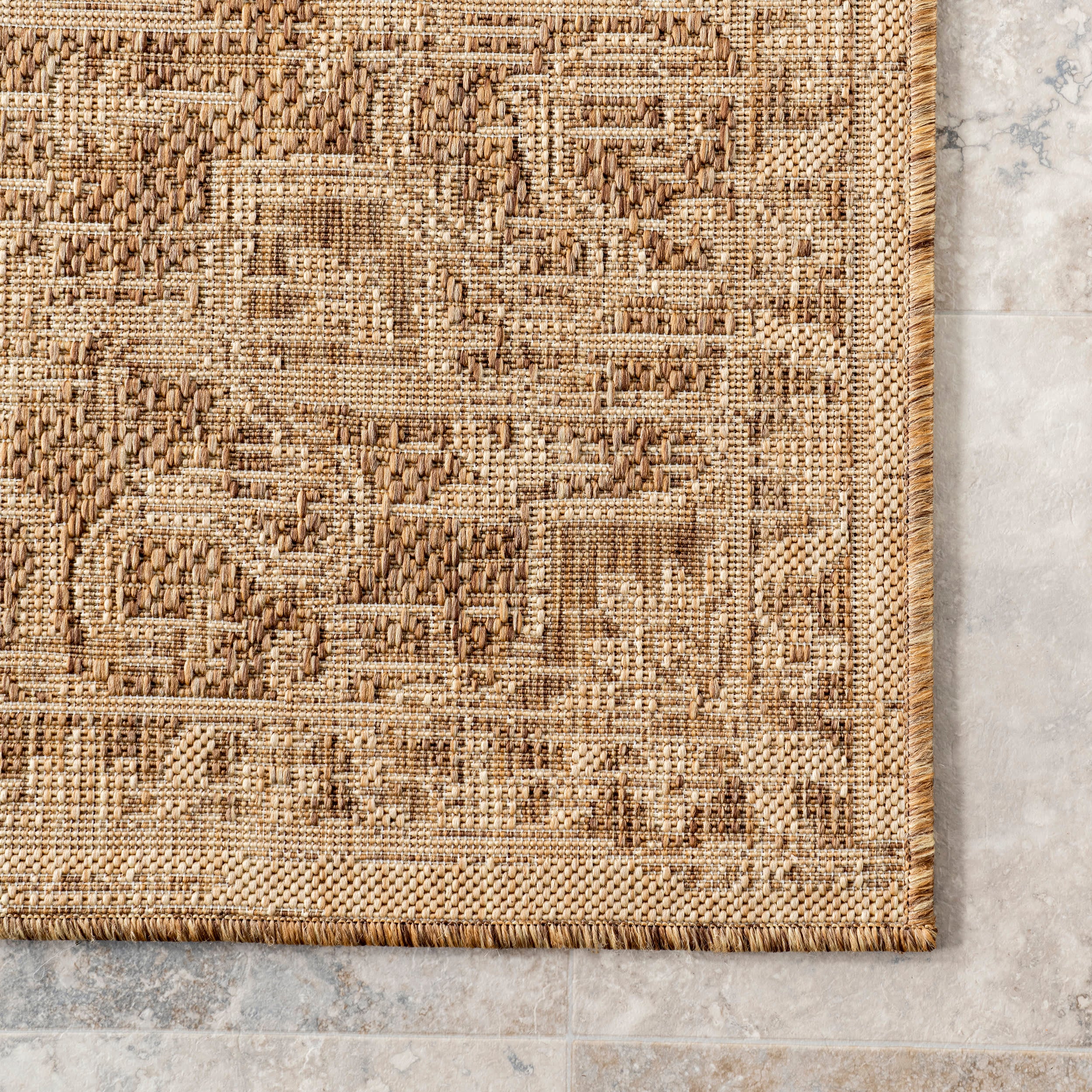 Khai Indoor/Outdoor Medallion Rug | Brown - Image 3