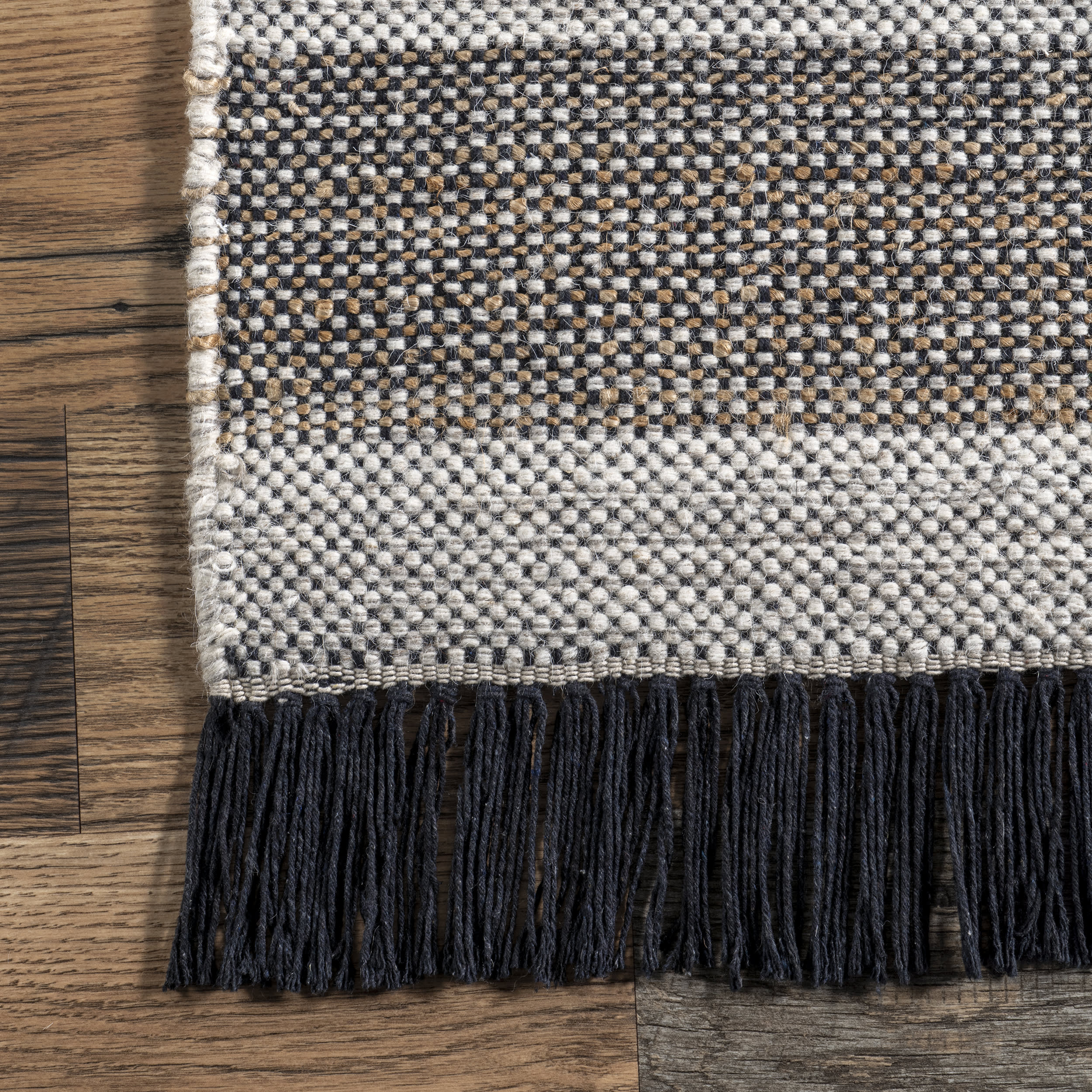 Kianna Wool Striped Rug | Beige - Image 3