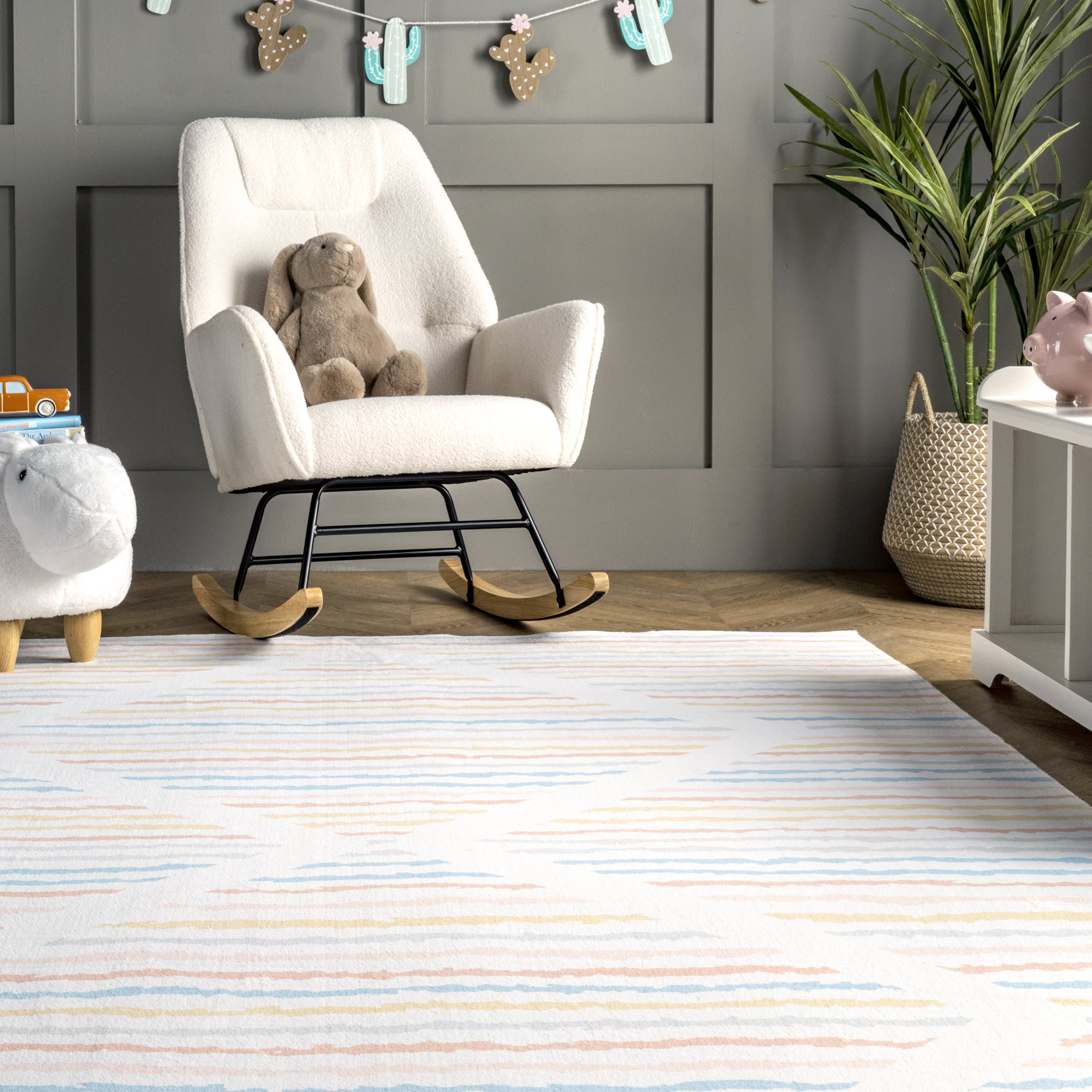 Kids Prismatic Striped Rug | Multicolor - Image 4