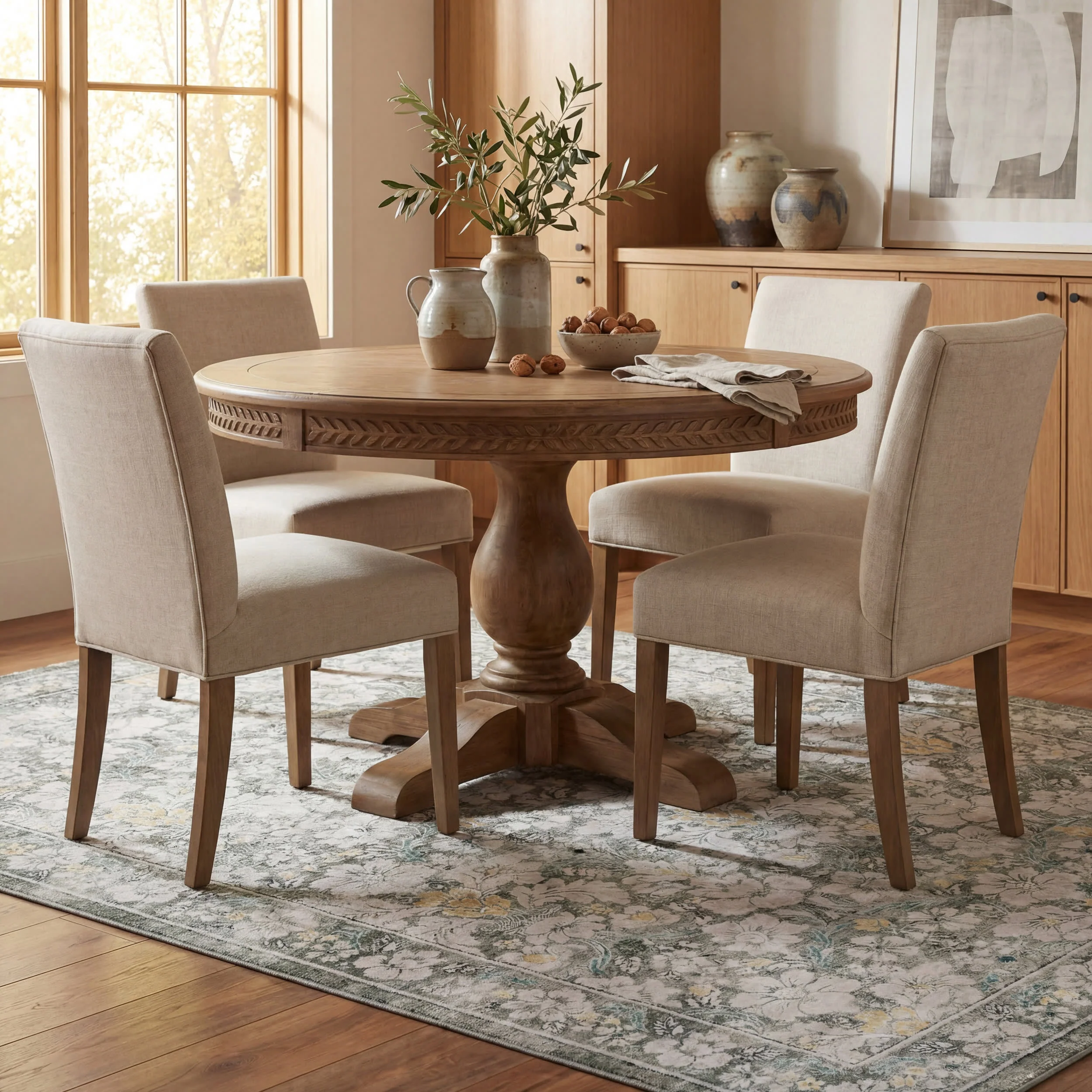 Kinice Traditional Floral Washable Rug | Grey - Image 7