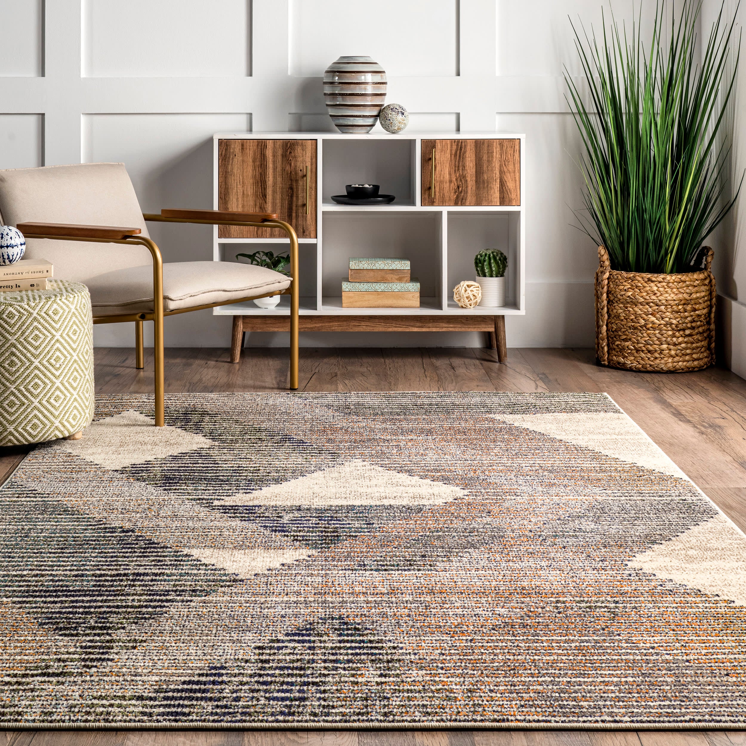 Kira Abstract Striped Rug | Grey - Image 4