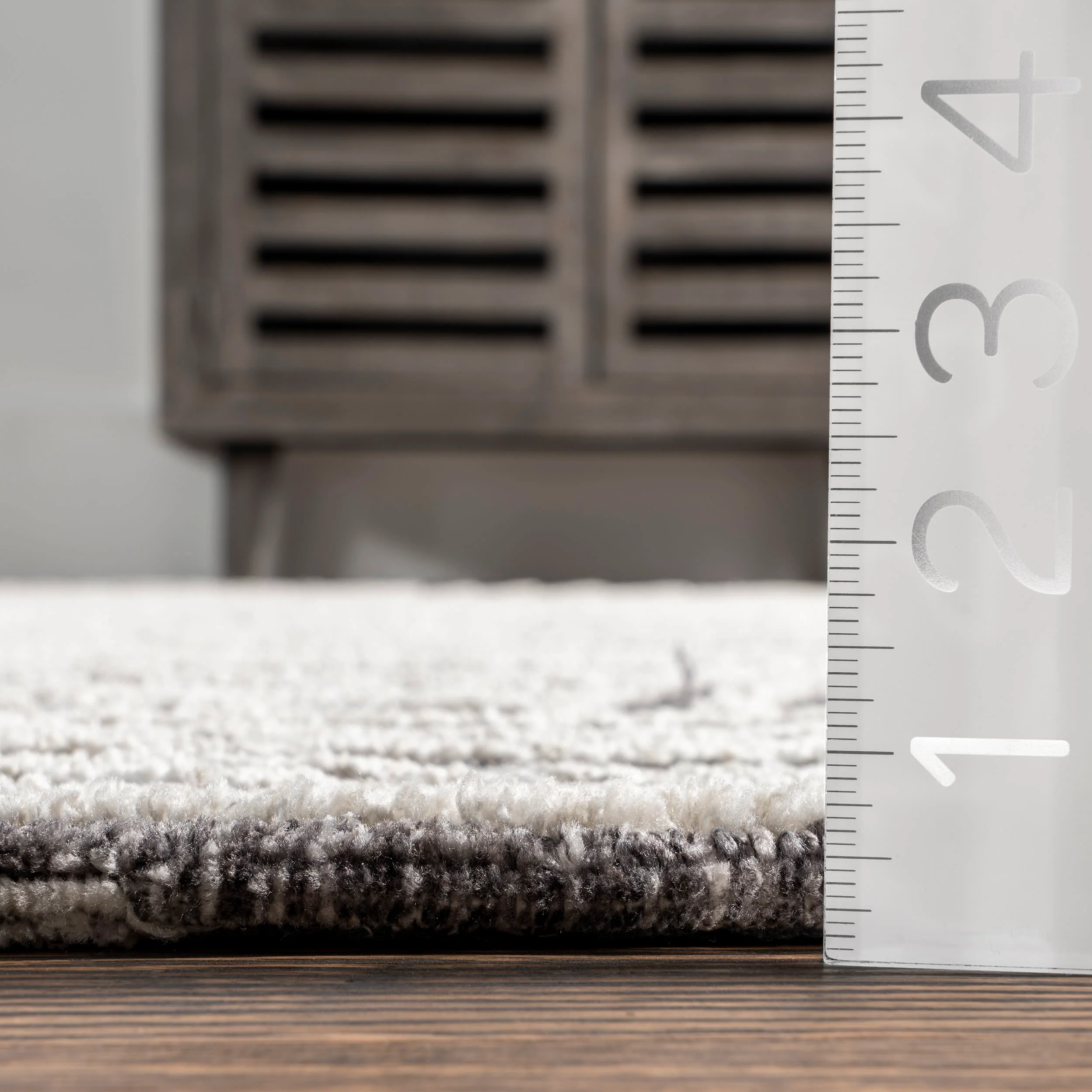 Kirstyn Raised Effect Rug | Dark Grey - Image 5