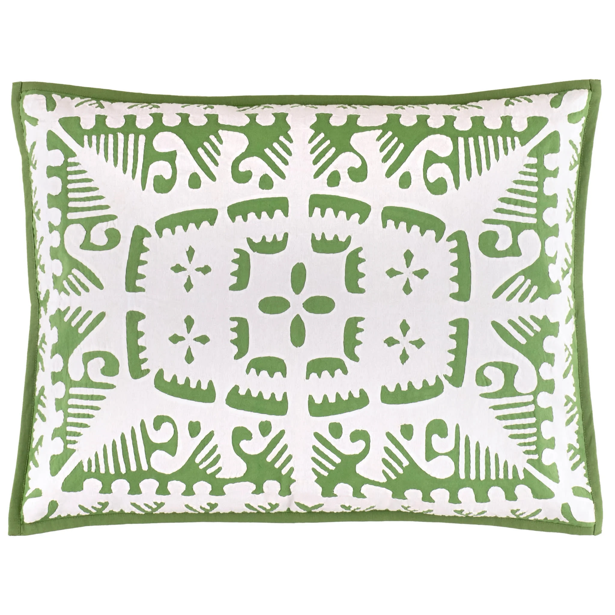 Knight Wood Cutwork Sham | Olive - Image 3