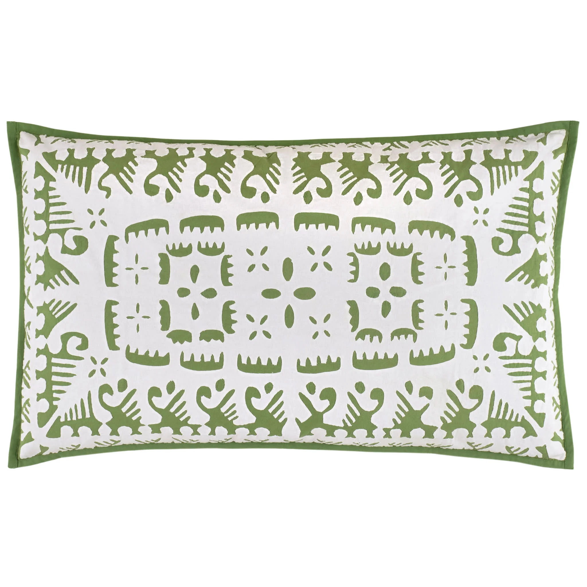 Knight Wood Cutwork Sham | Olive - Image 4