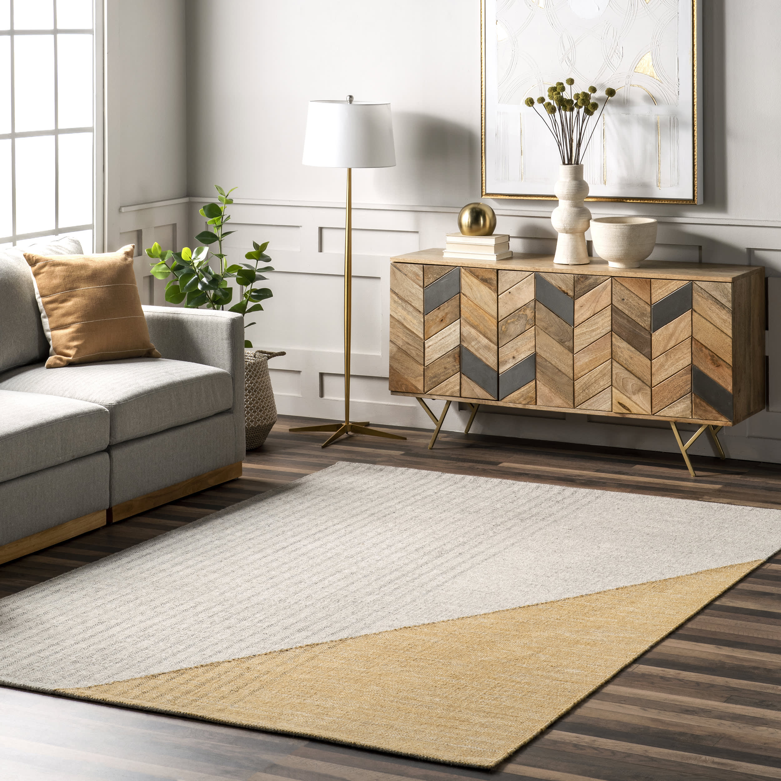 Knoxlee Abstract Stripe Rug | Ivory - Image 2