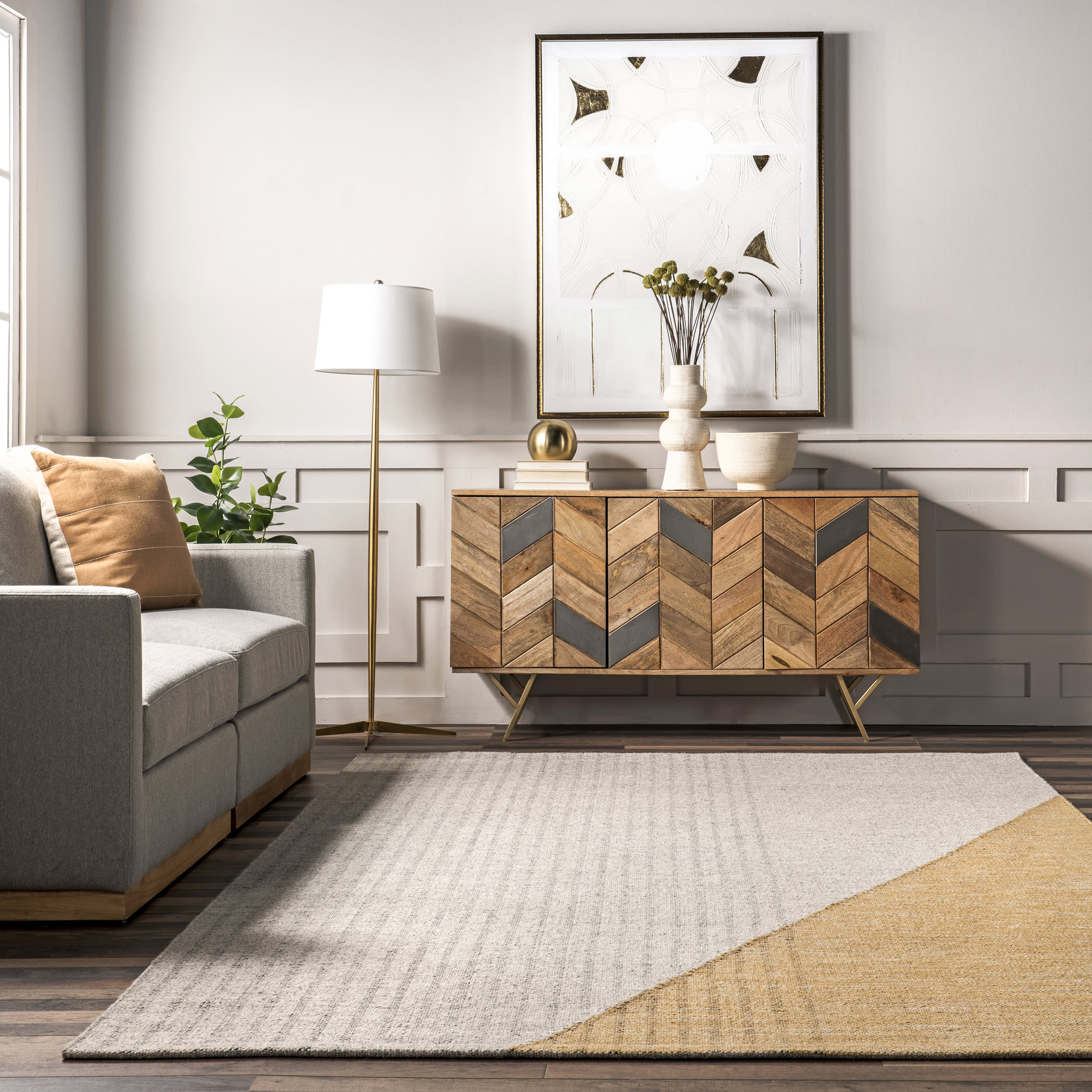 Knoxlee Abstract Stripe Rug | Ivory - Image 4
