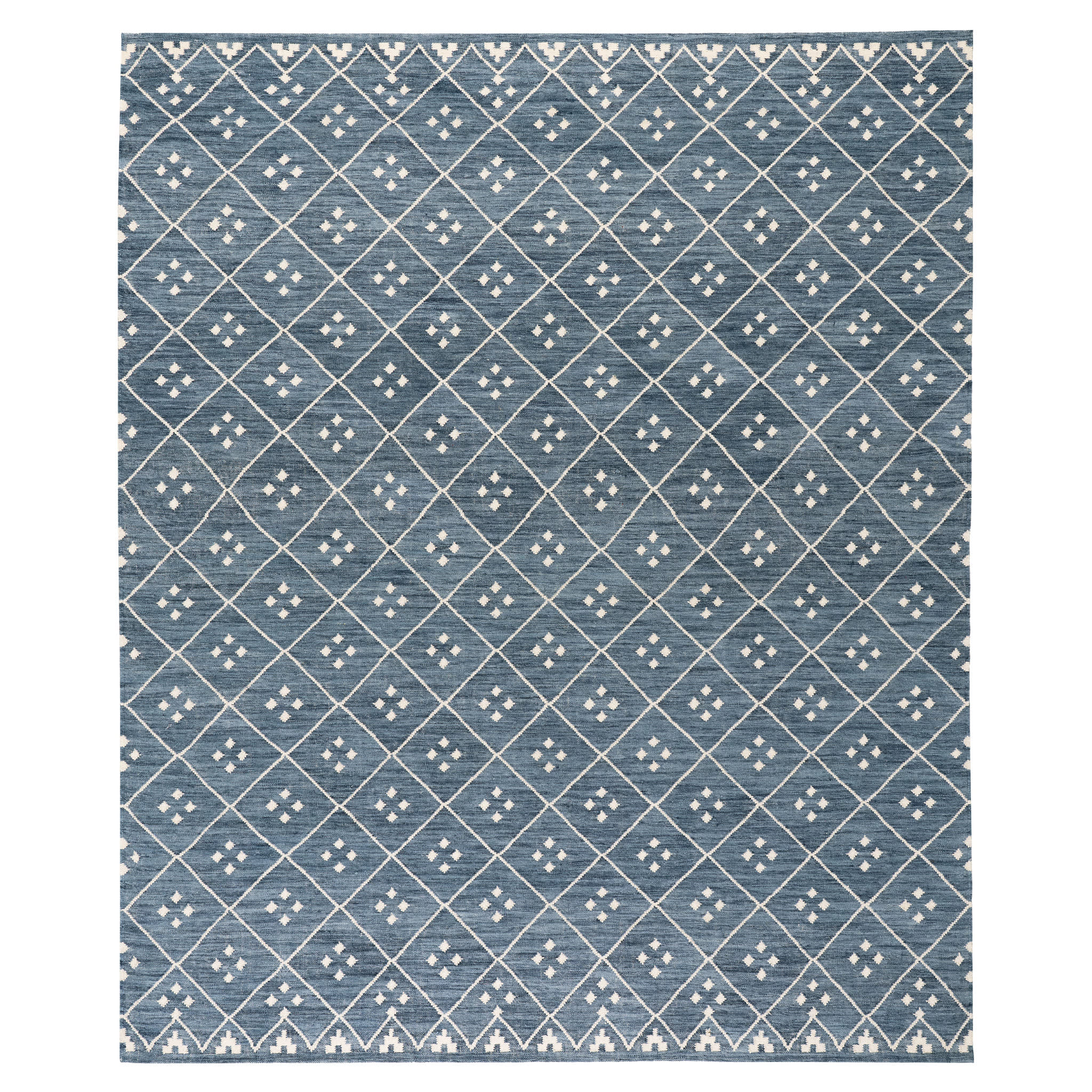 Kota Handwoven Wool Rug | Indigo - Image 3