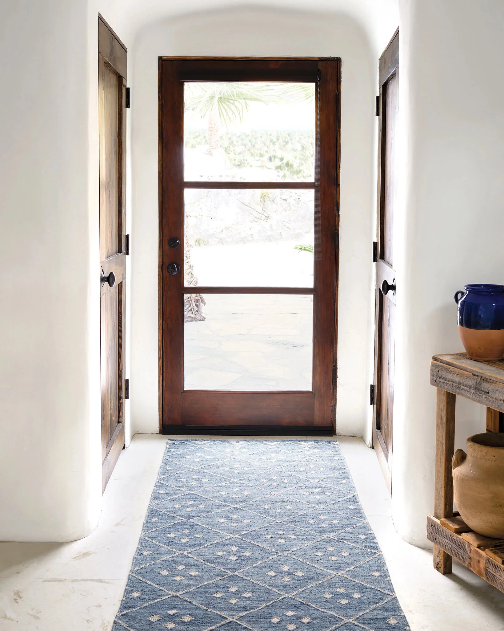 Kota Handwoven Wool Rug | Indigo - Image 4