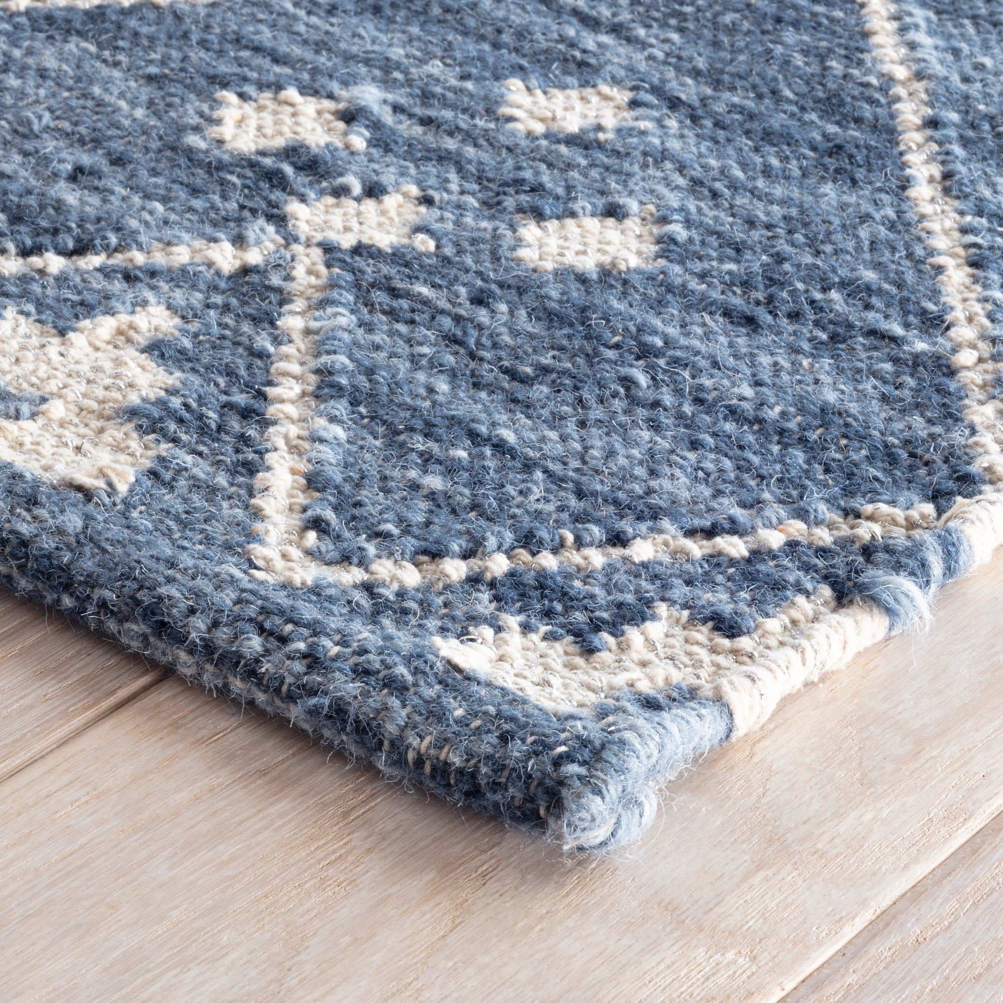 Kota Handwoven Wool Rug | Indigo - Image 6