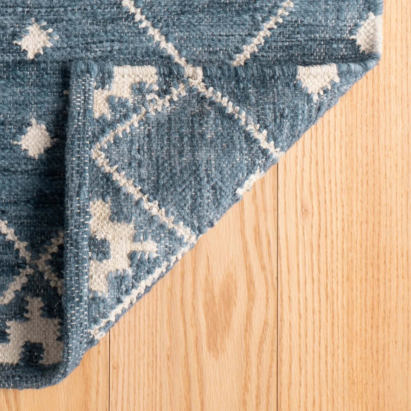 Kota Handwoven Wool Rug | Indigo - Image 7