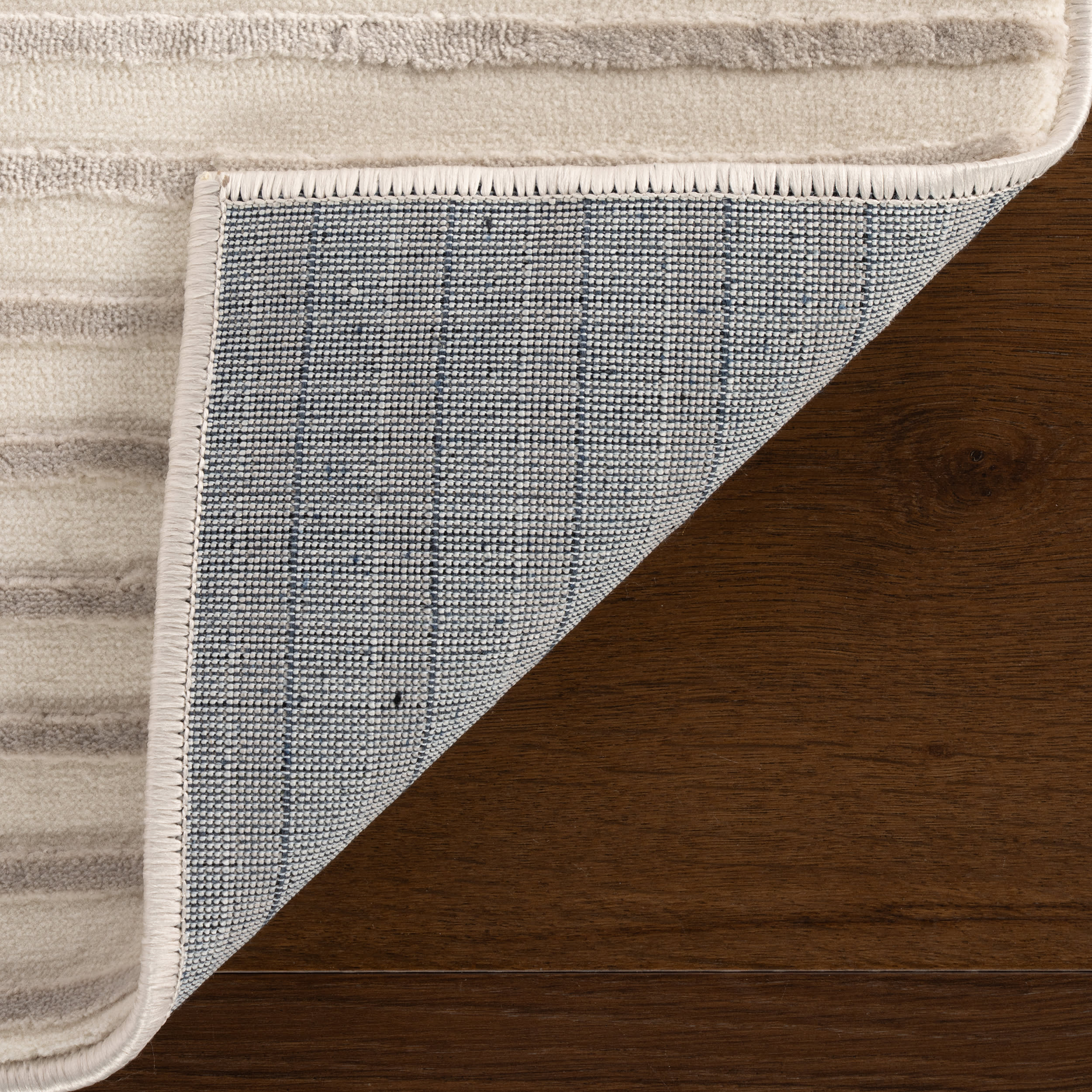 Krina Modern Abstract Plush Textured Washable Rug | Cream/Grey - Image 8