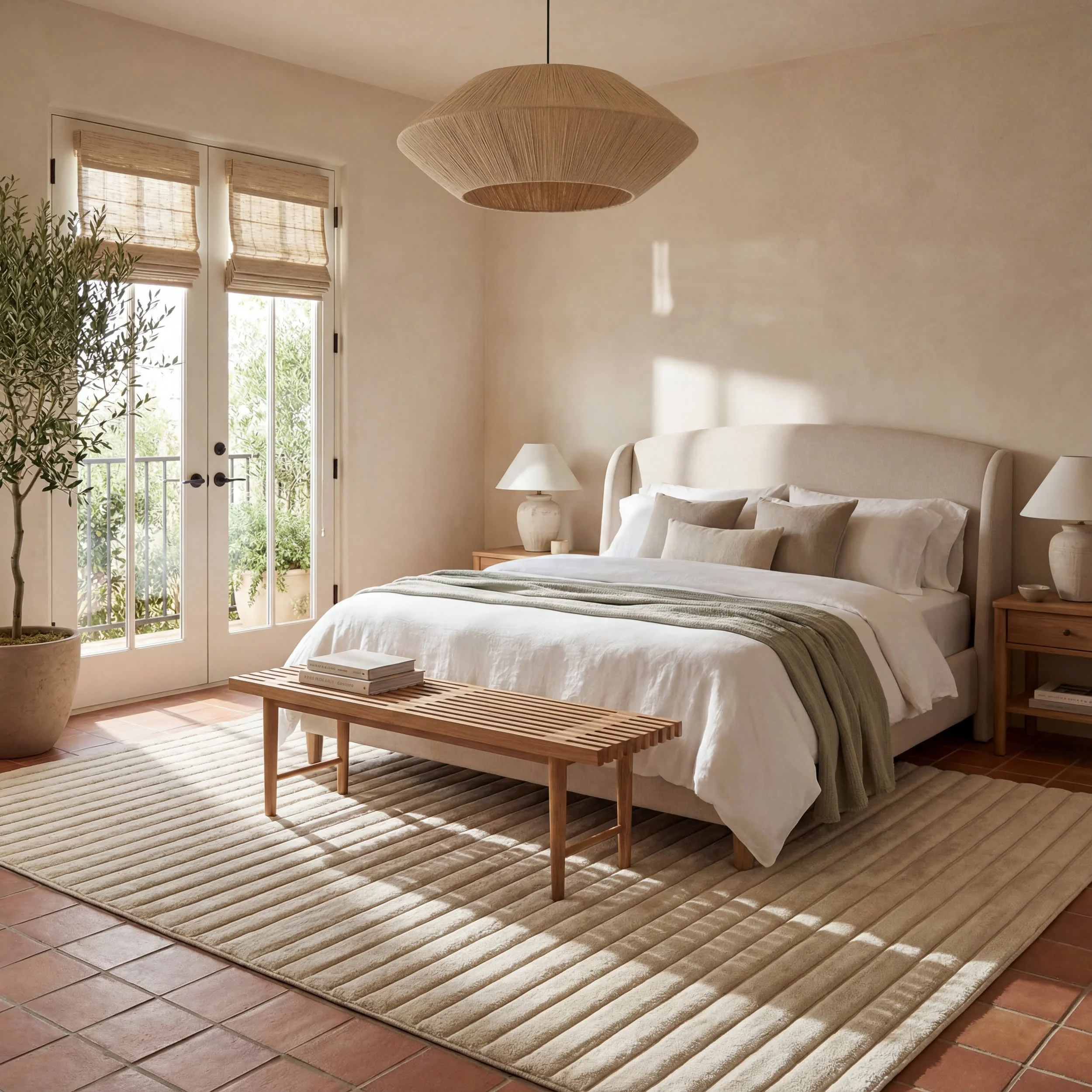 Kris Striped Plush Cloud Washable Rug | Beige - Image 8