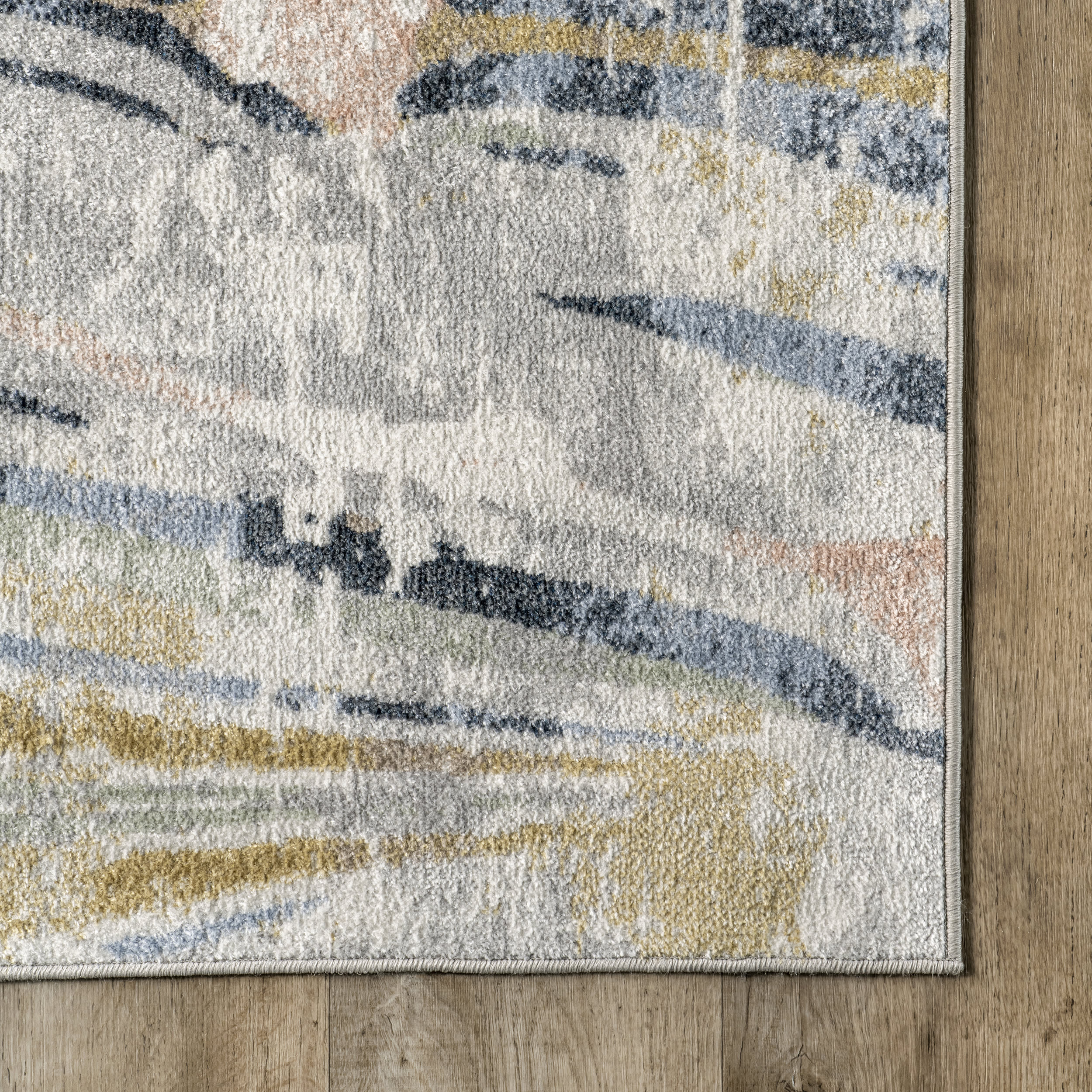 Kristine Washable Faded Splatter Rug | Light Beige - Image 3