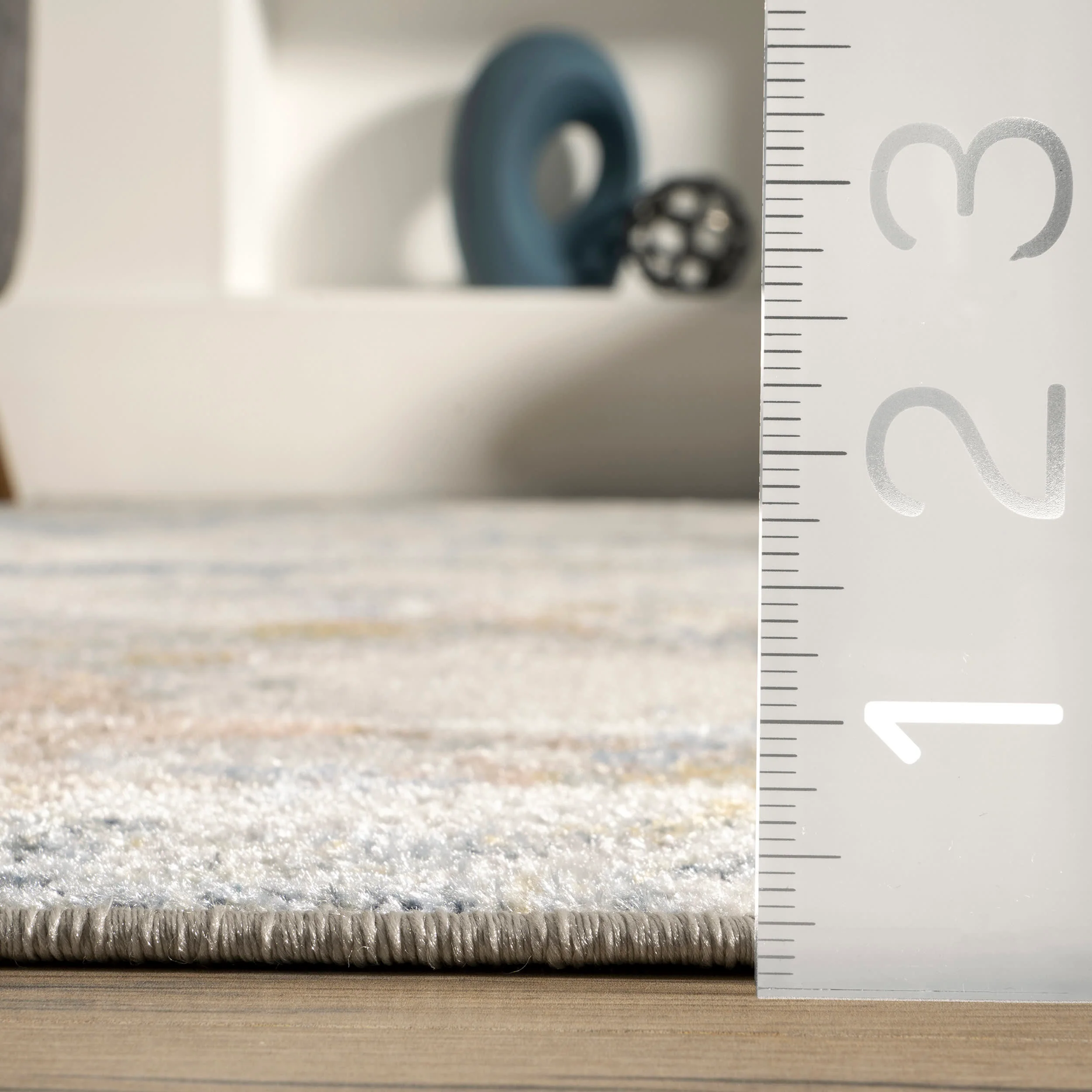 Kristine Washable Faded Splatter Rug | Light Beige - Image 5