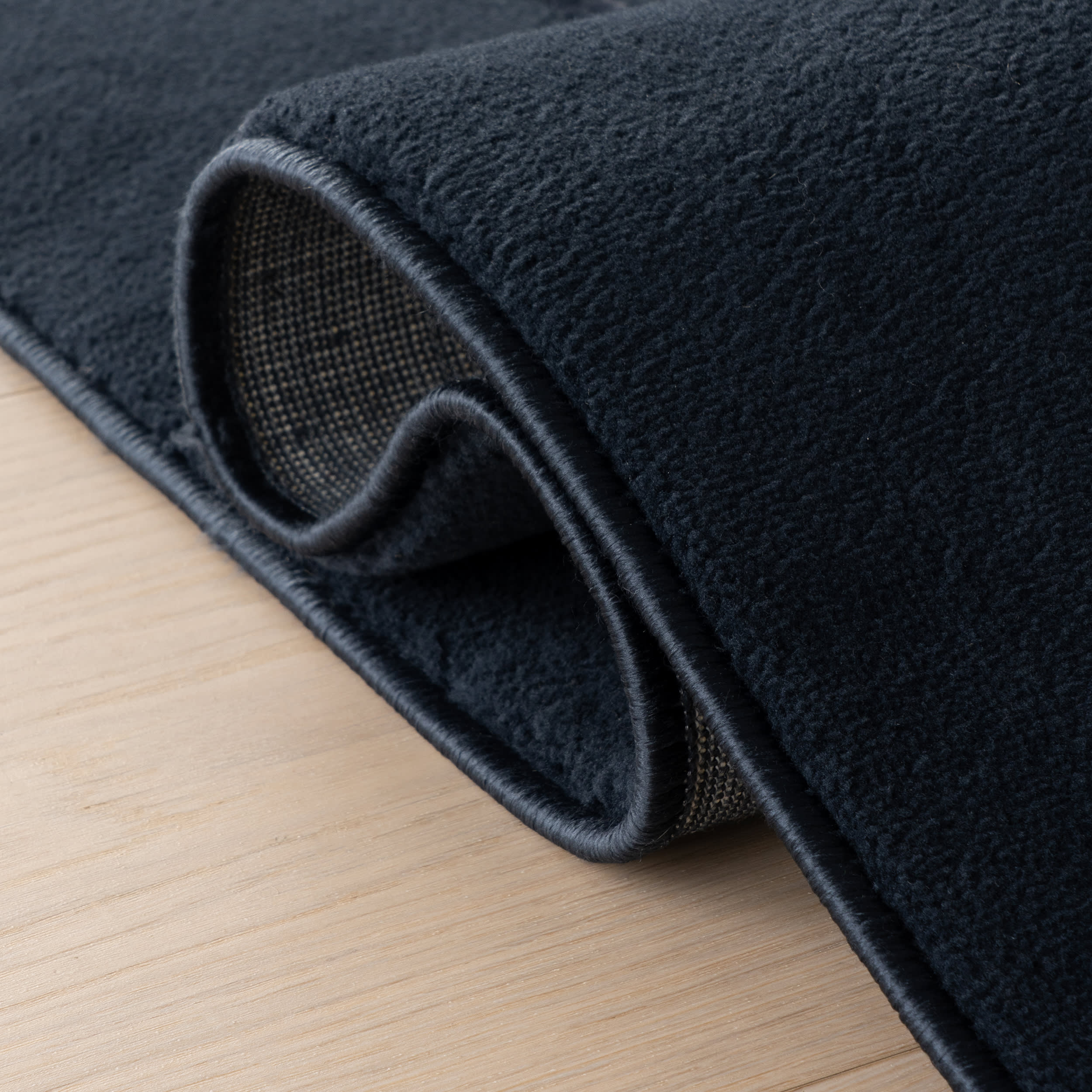 Krya Geometric Plush Textured Washable Rug | Blue - Image 11