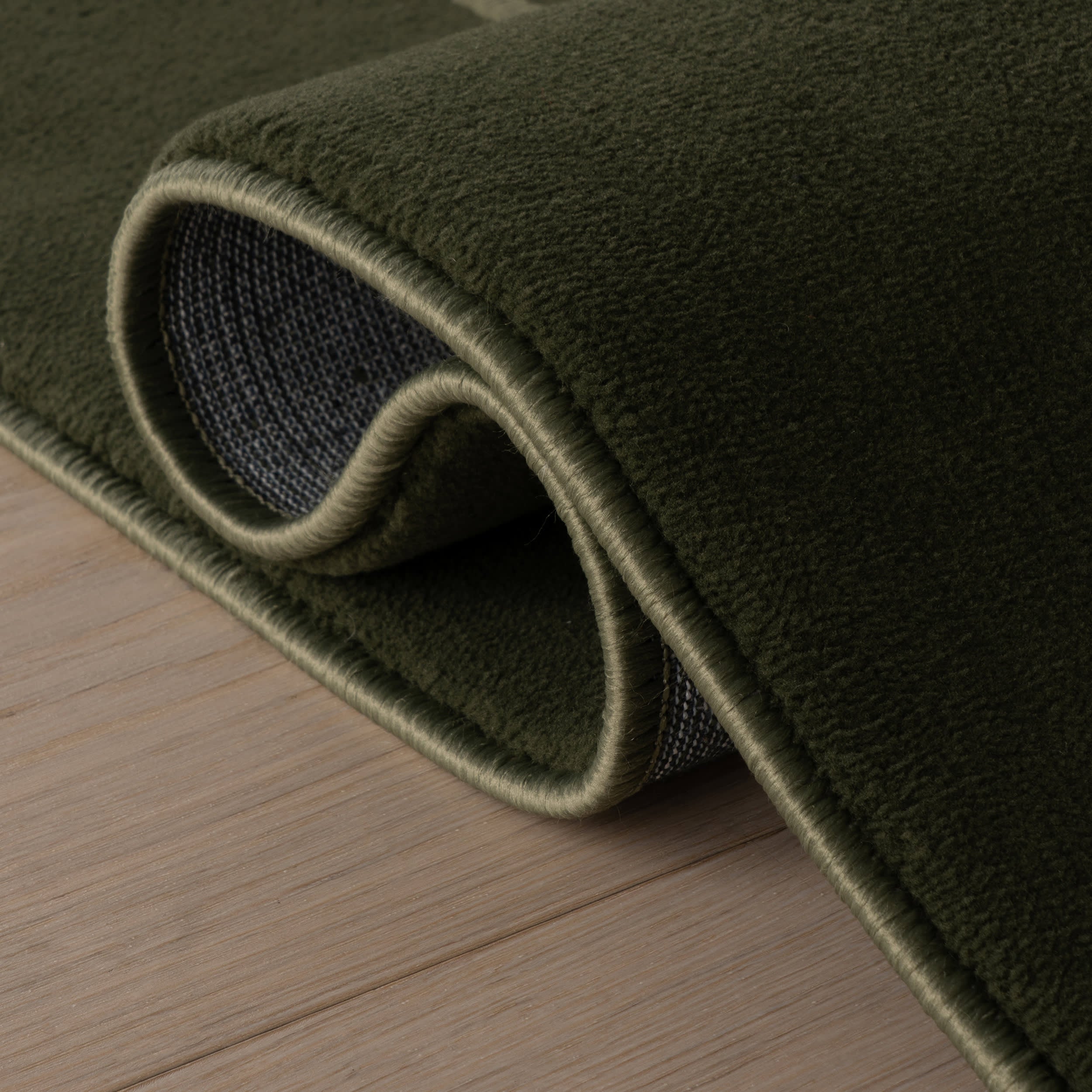 Krya Geometric Plush Textured Washable Rug | Green - Image 10
