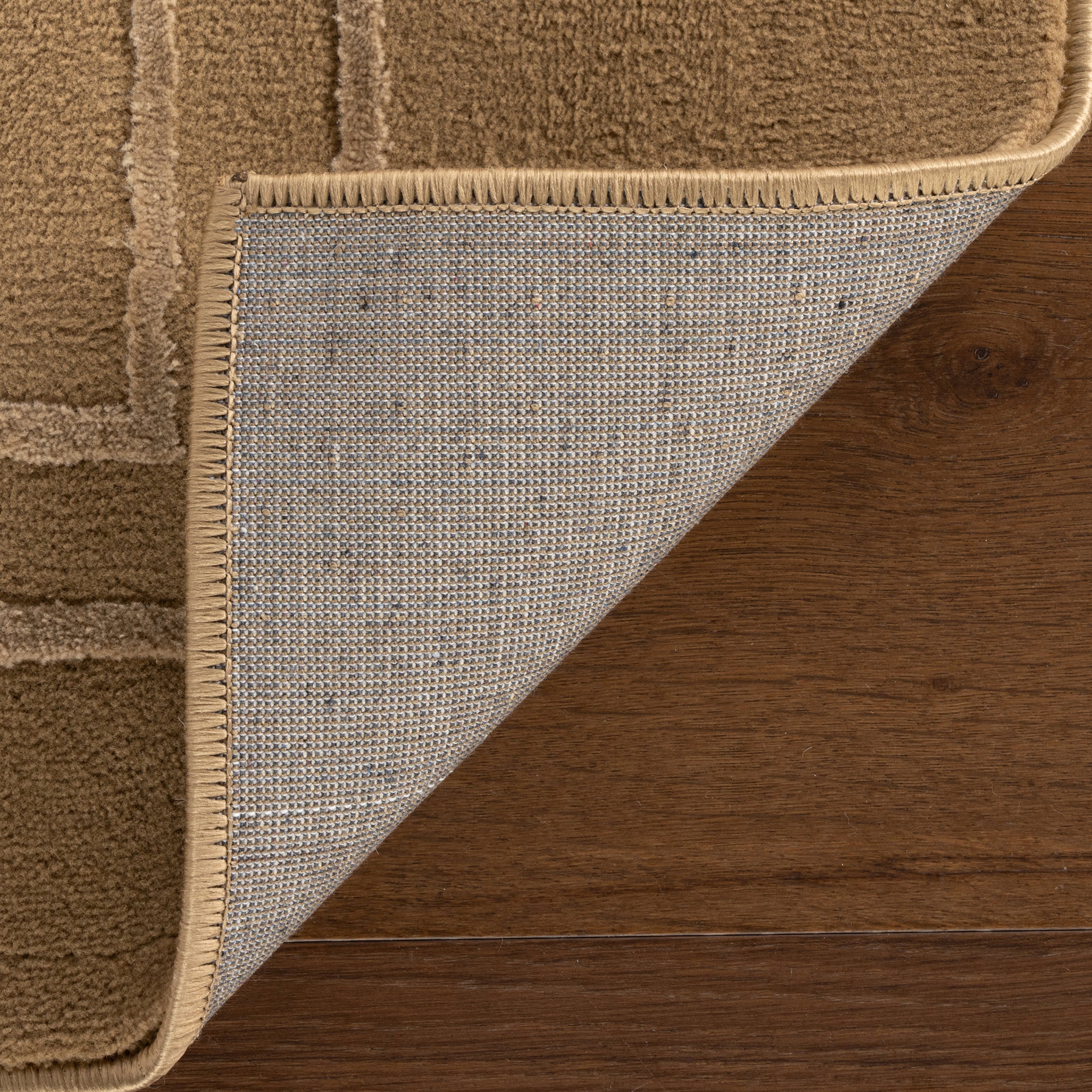 Krya Geometric Plush Textured Washable Rug | Sand - Image 8