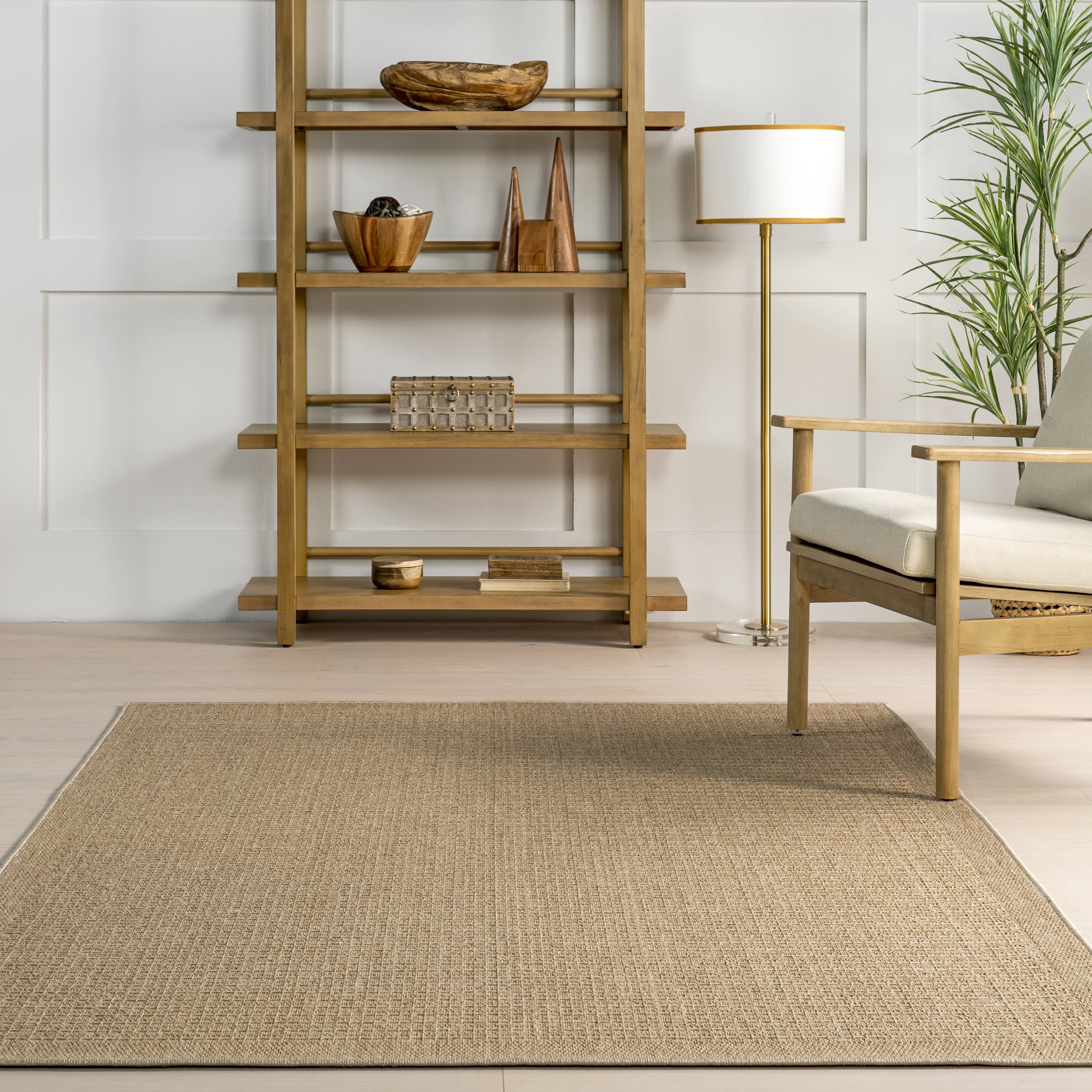 Krystal Bordered Weave Rug | Natural - Image 4