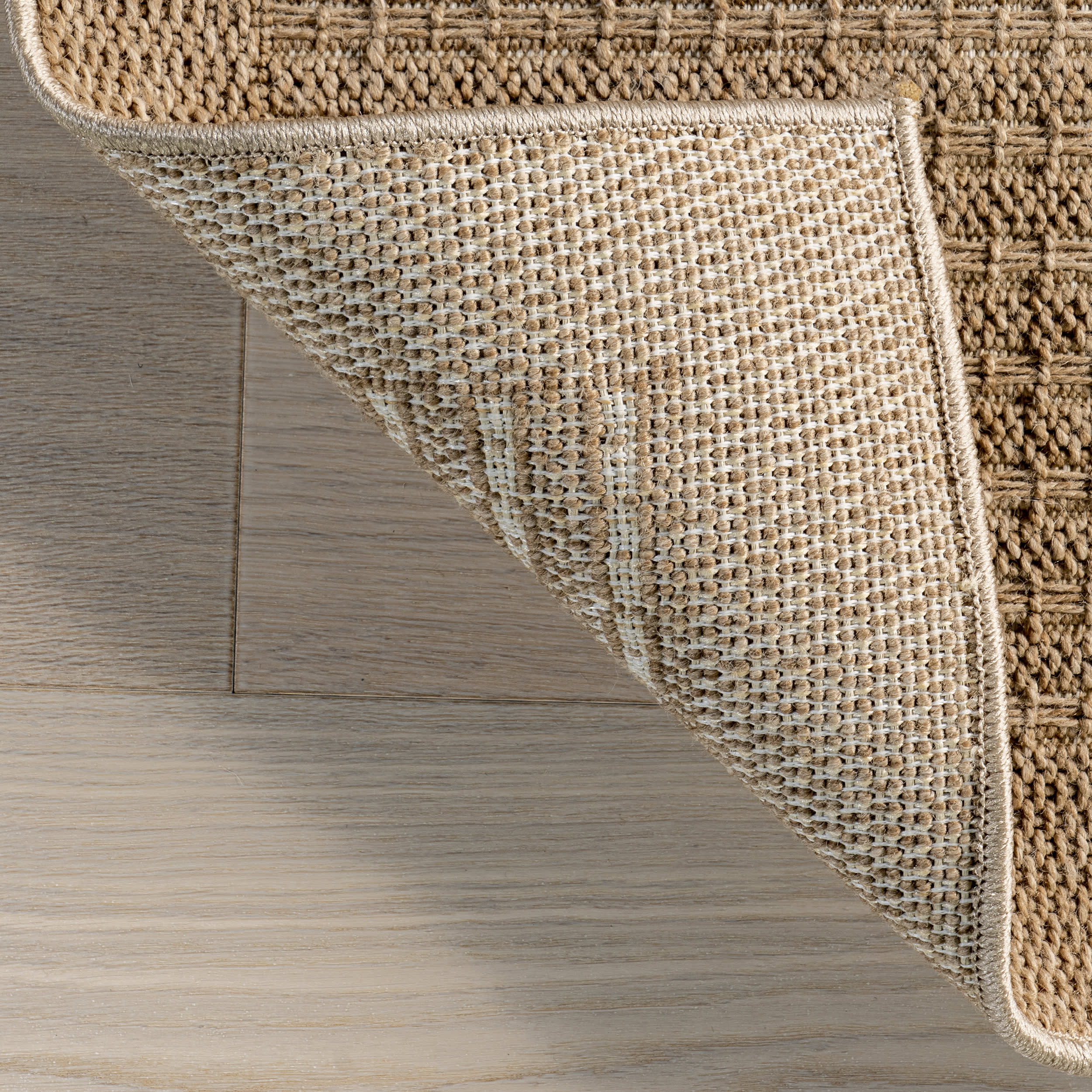 Krystal Bordered Weave Rug | Natural - Image 6