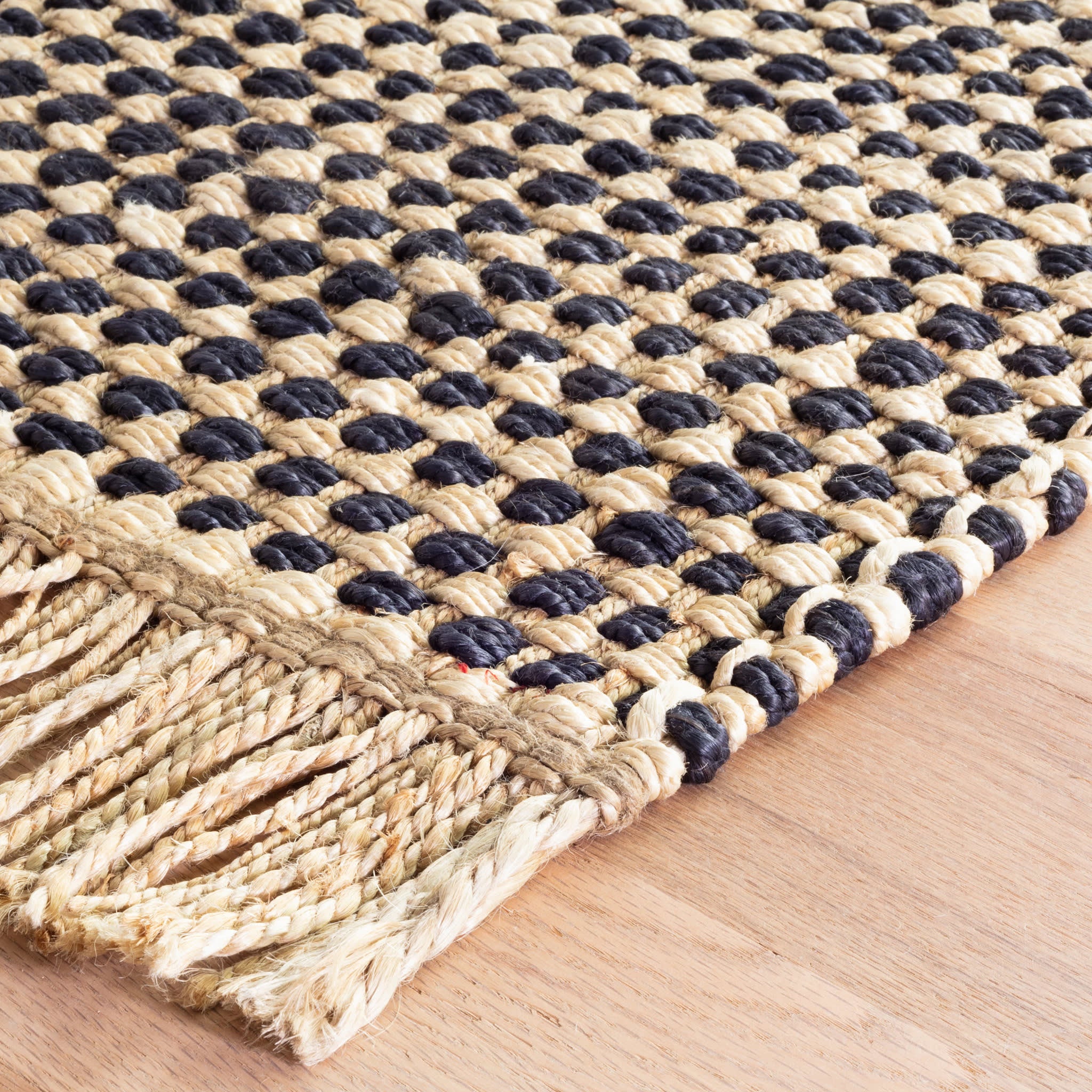 Kuba Handwoven Jute Rug | Black - Image 5