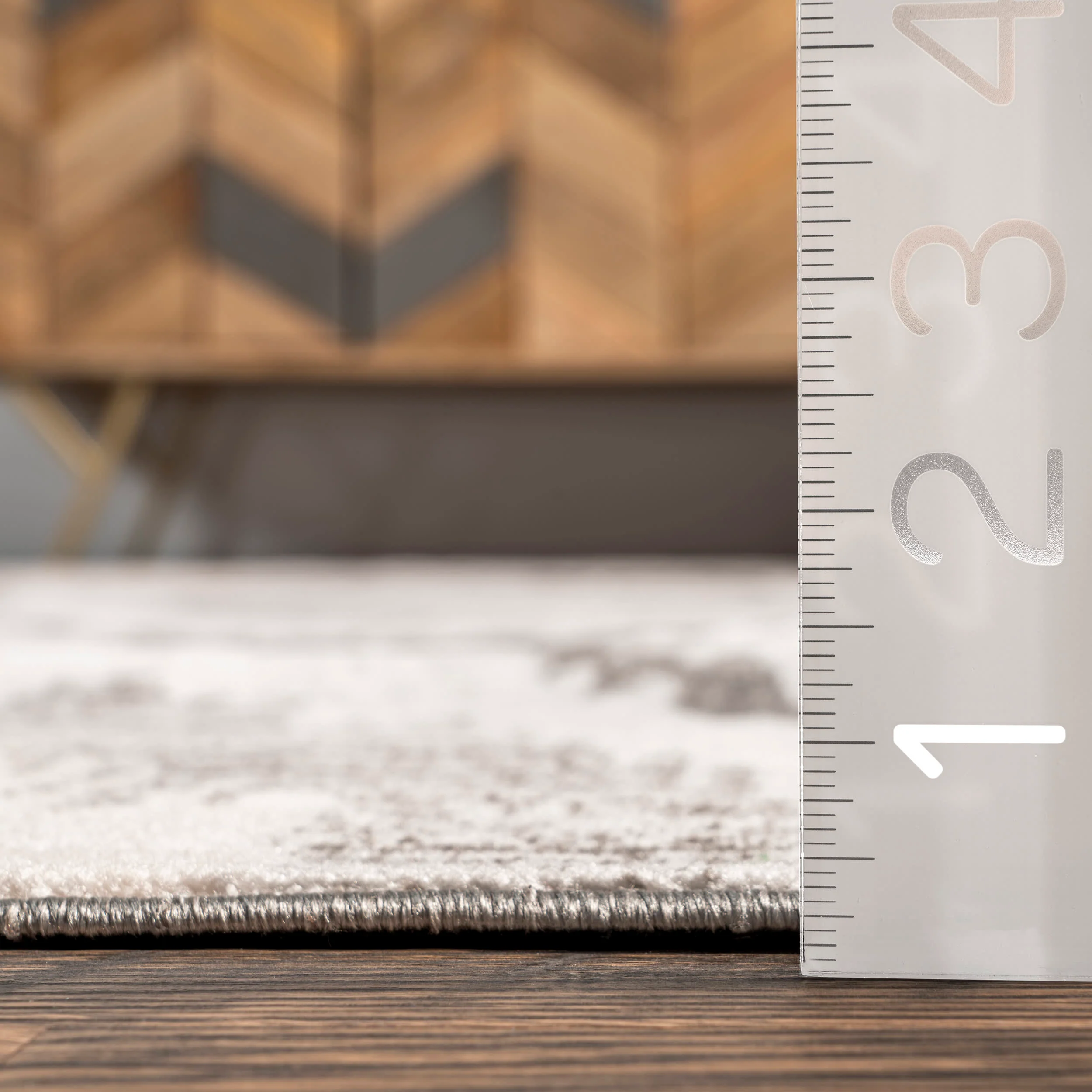 Kya Washable Oversized Trellis Rug | Light Grey - Image 5