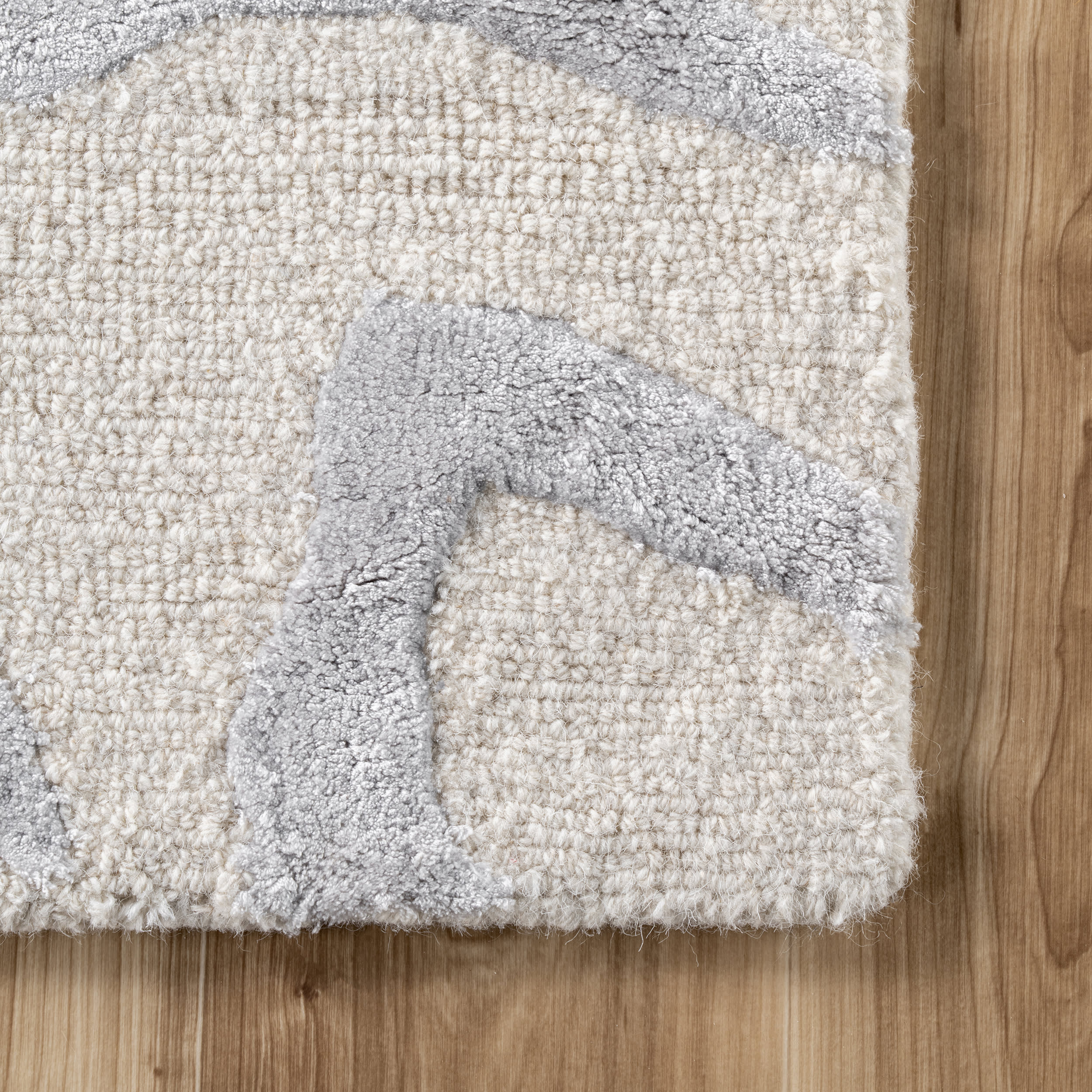 Kylie Wool-Blend Zebra Rug | Grey - Image 3
