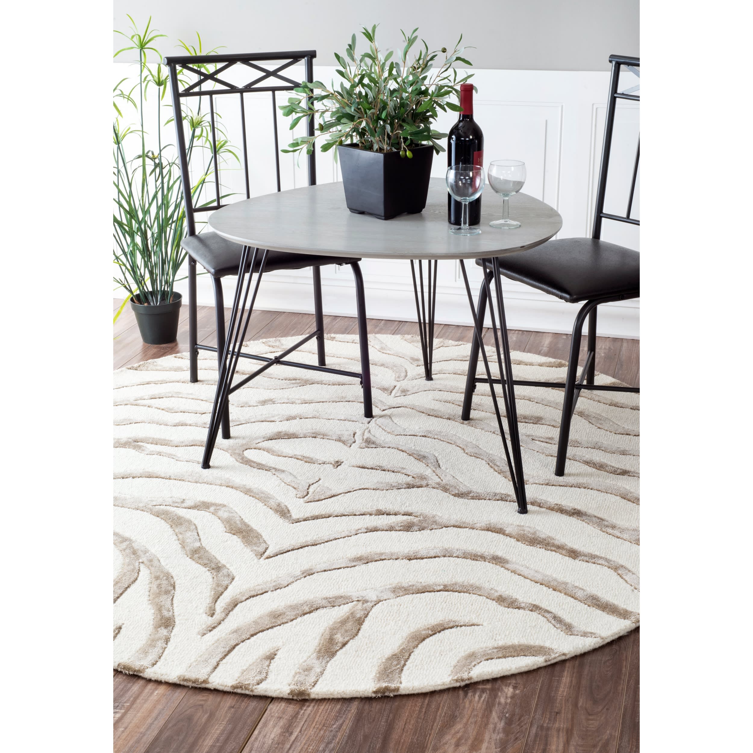 Kylie Wool-Blend Zebra Rug | Grey - Image 2