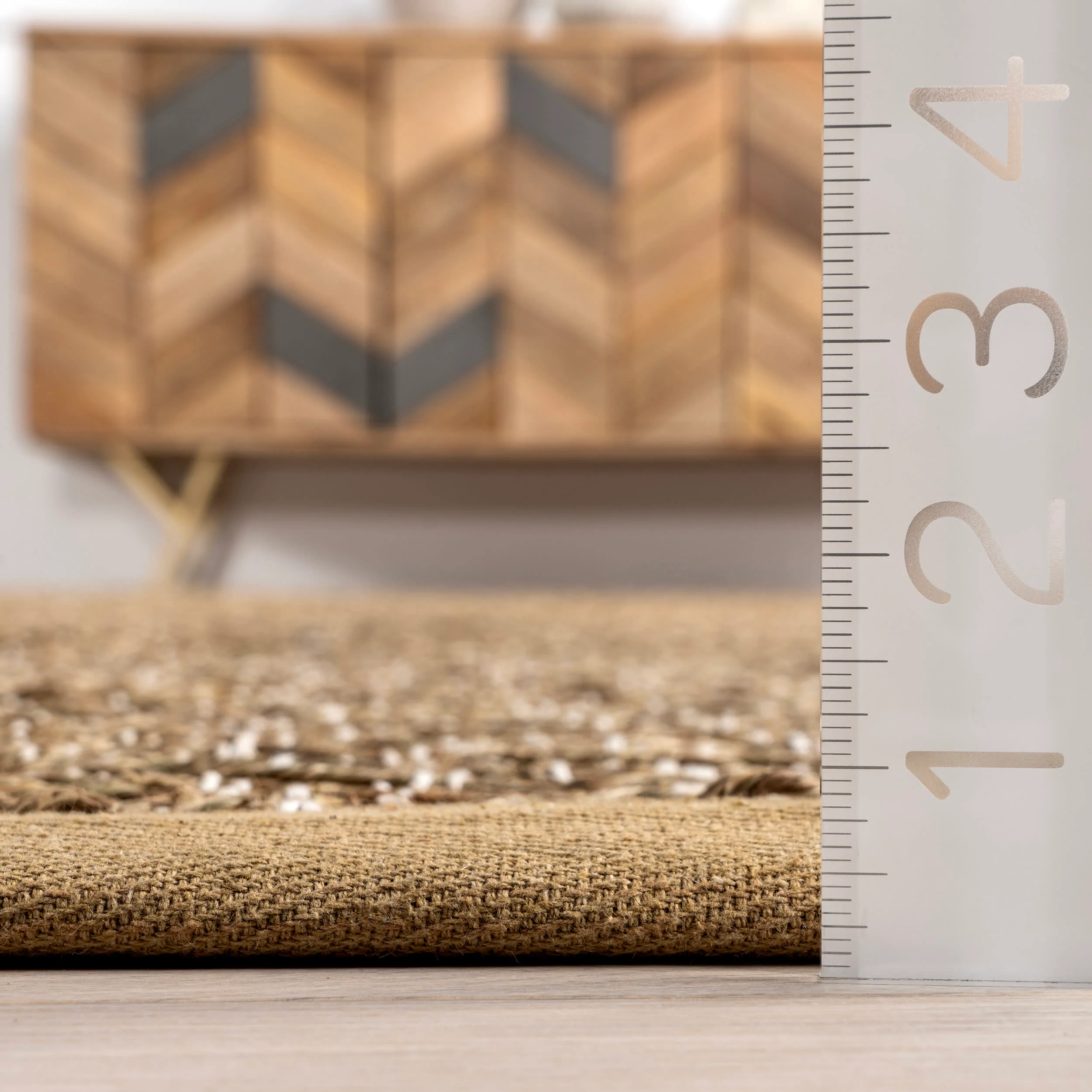 Kyoko Herringbone Seagrass Rug | Beige - Image 5