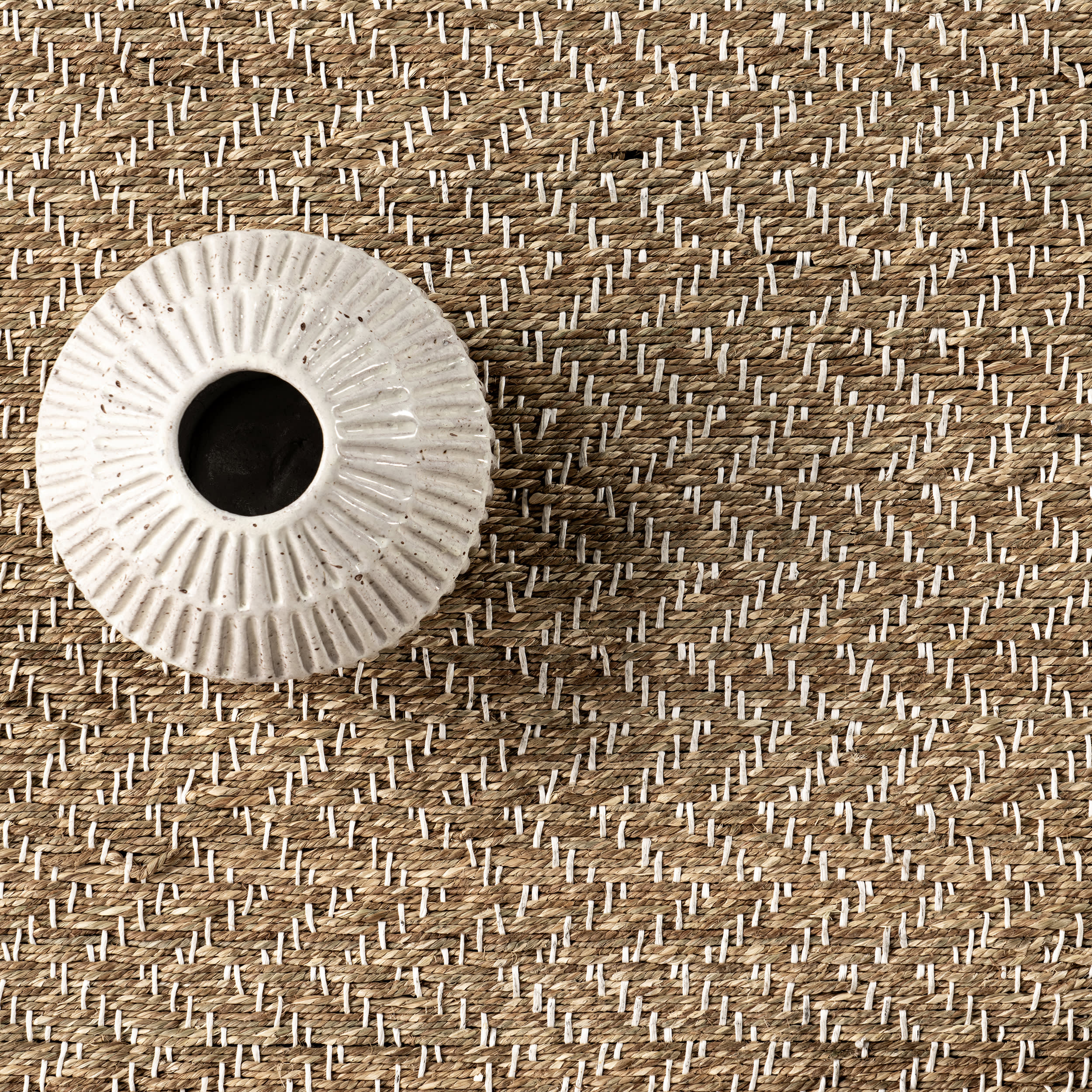 Kyoko Herringbone Seagrass Rug | Beige - Image 7
