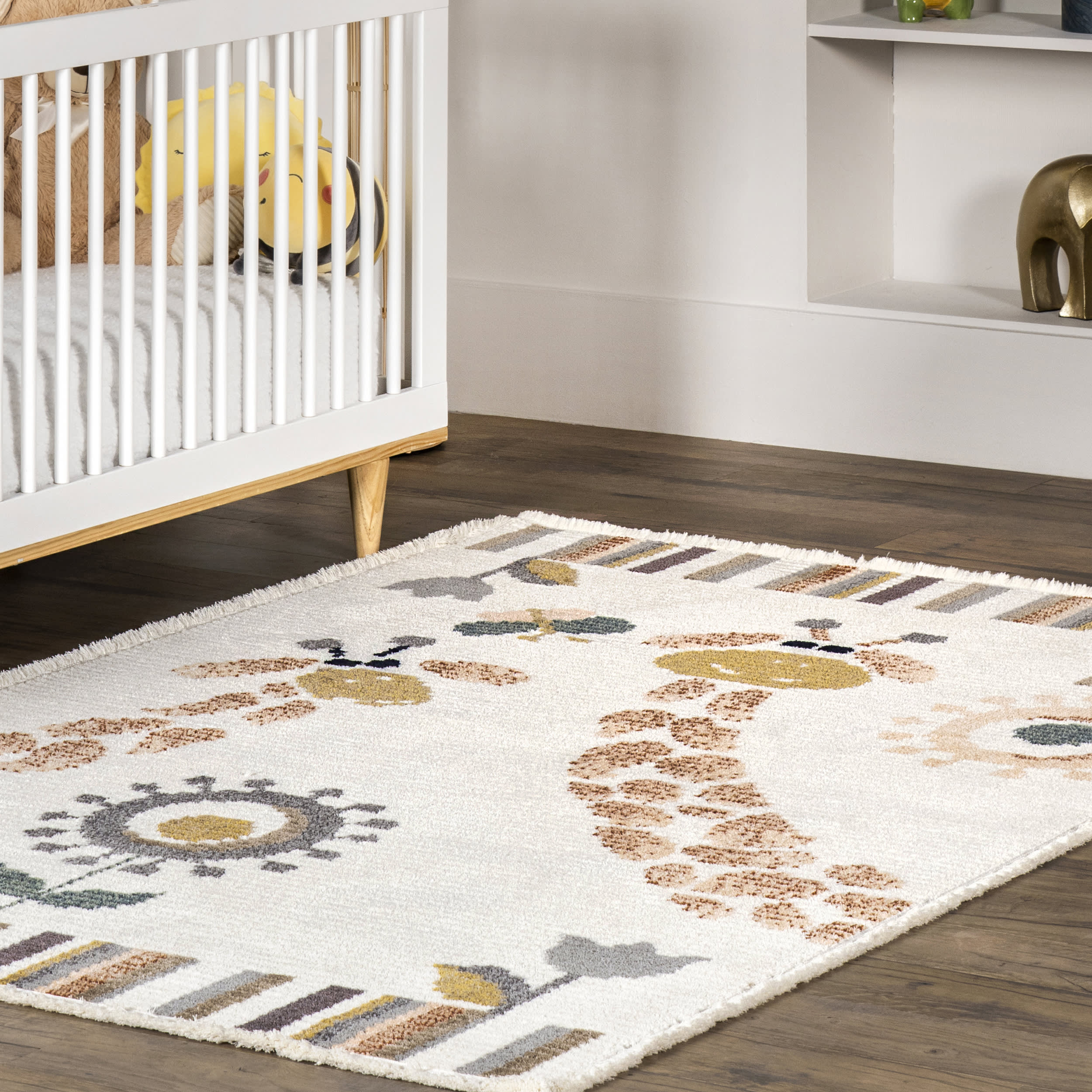 Kyza Kids Caterpillar Rug | Beige - Image 2