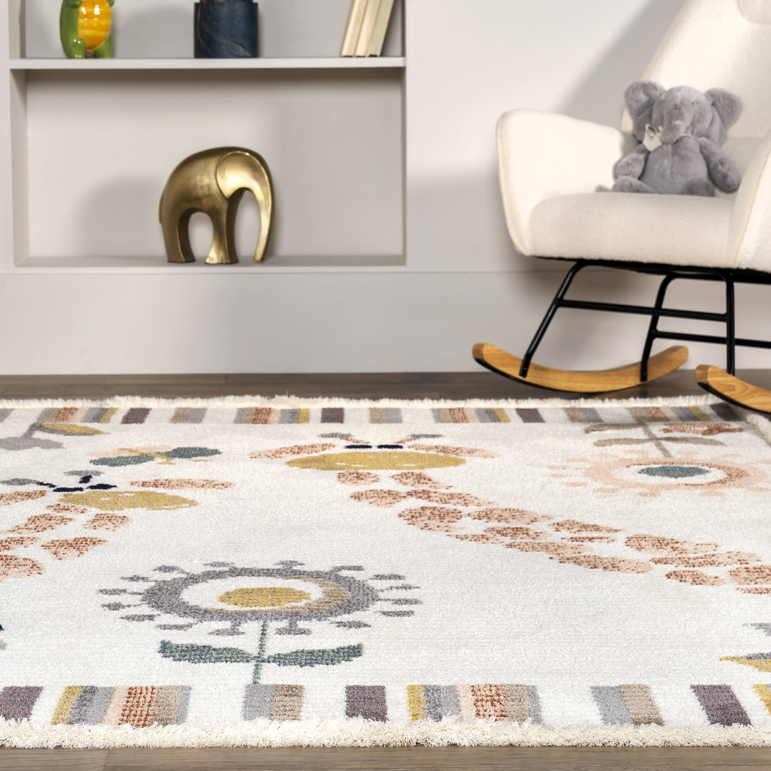 Kyza Kids Caterpillar Rug | Beige - Image 4