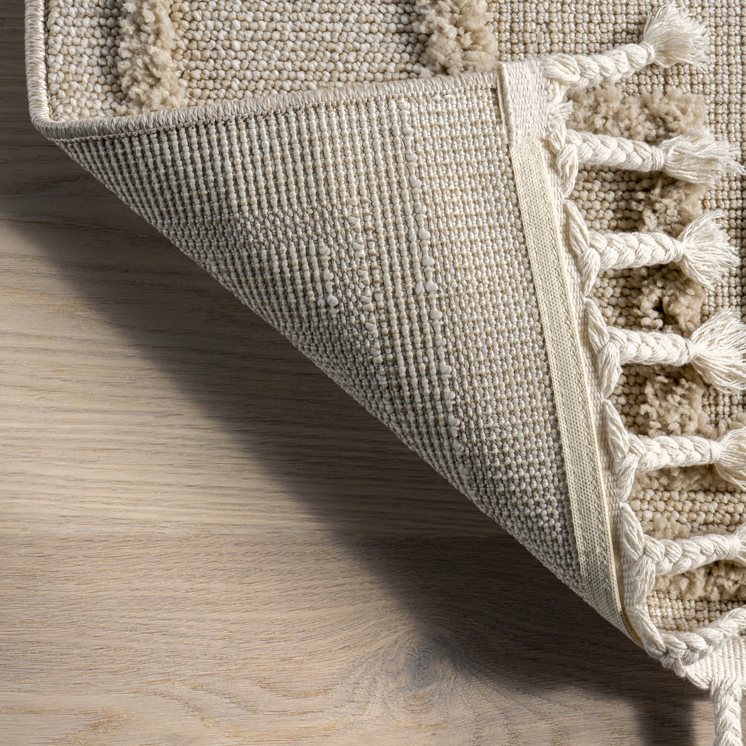 Lacee Moroccan Tasseled Rug | Beige - Image 6