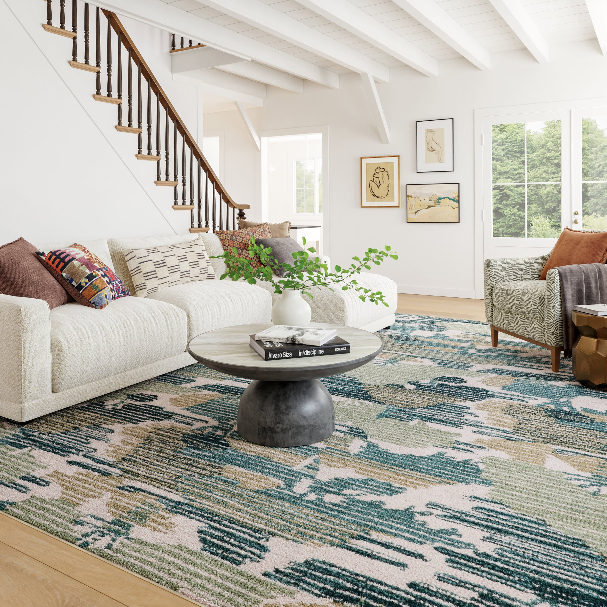 Ladycross Machine Washable Rug | Green - Image 2