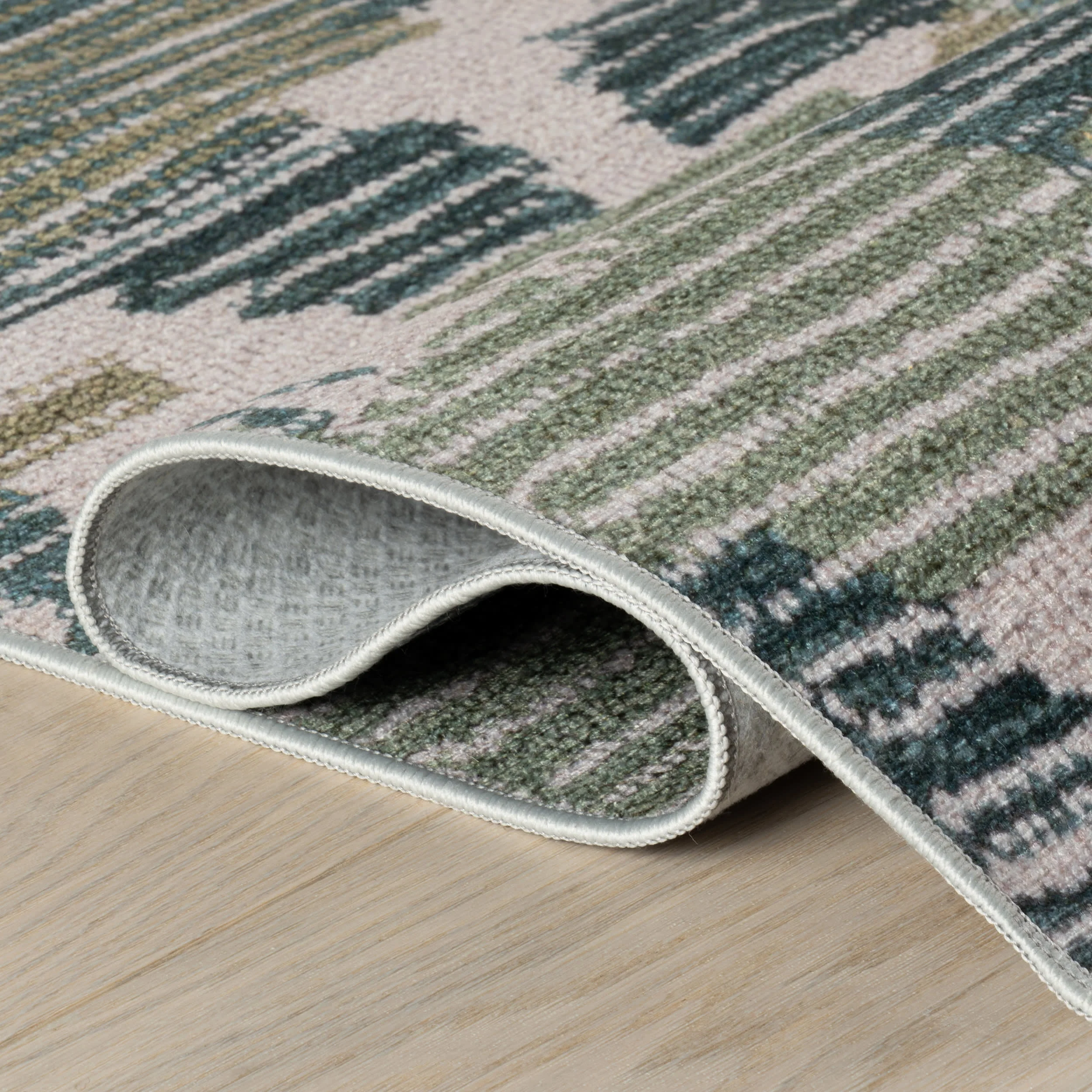 Ladycross Machine Washable Rug | Green - Image 3