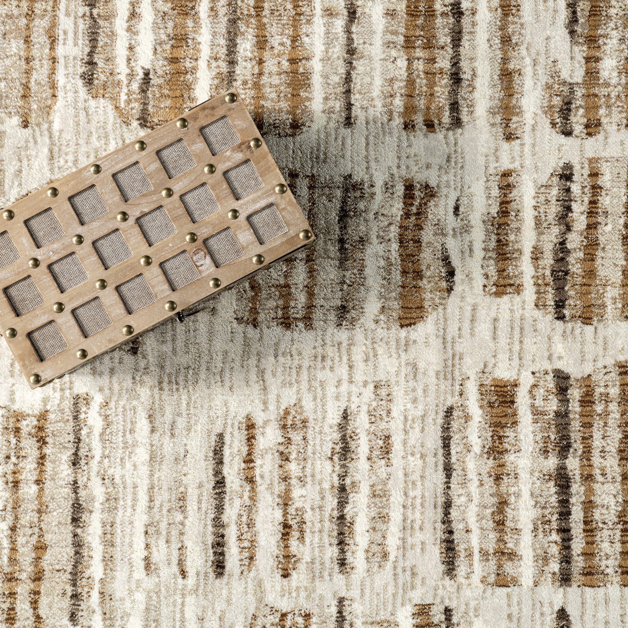 Lafayette Abstract Striped Rug | Beige - Image 6