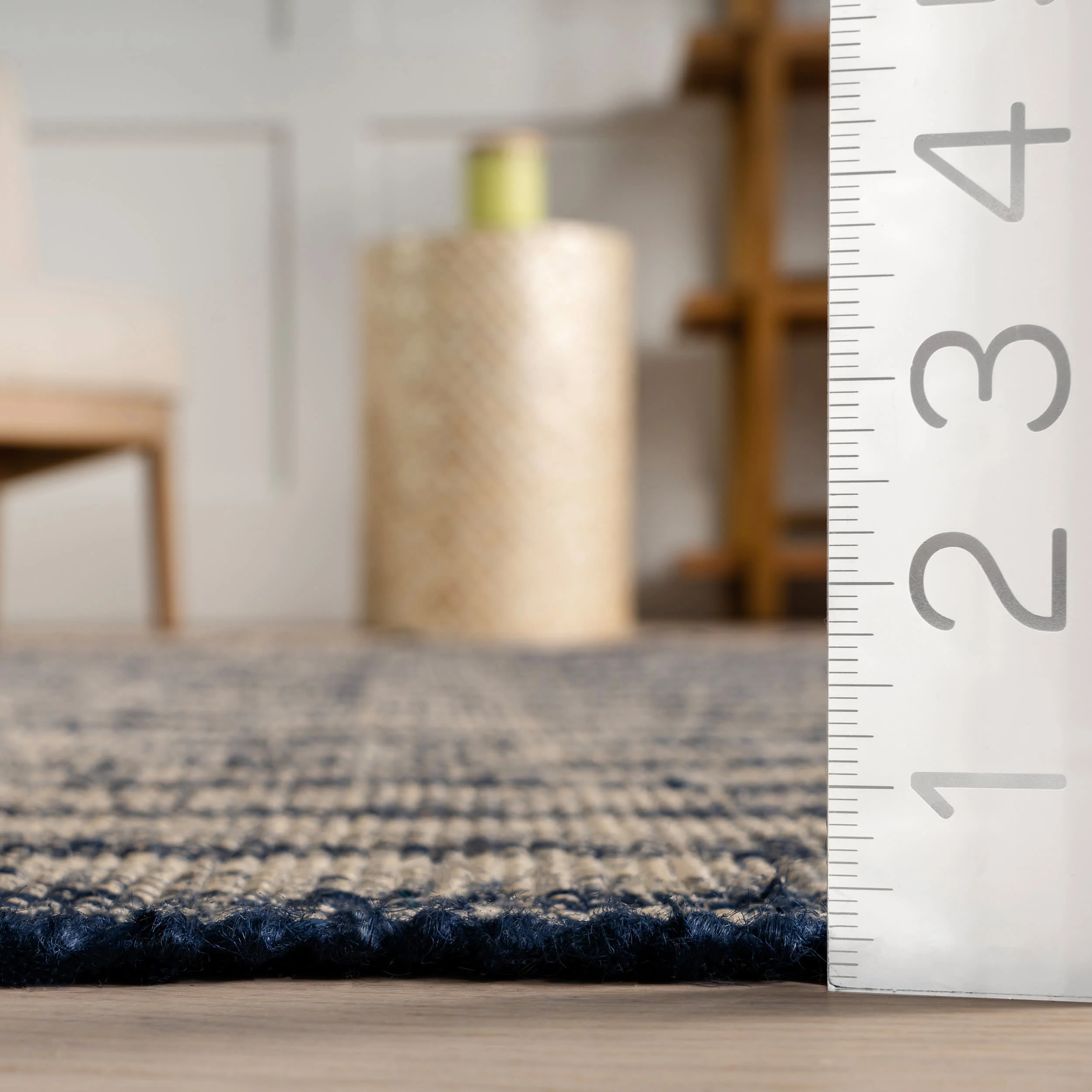 Lake Striped Jute Rug | Blue - Image 4