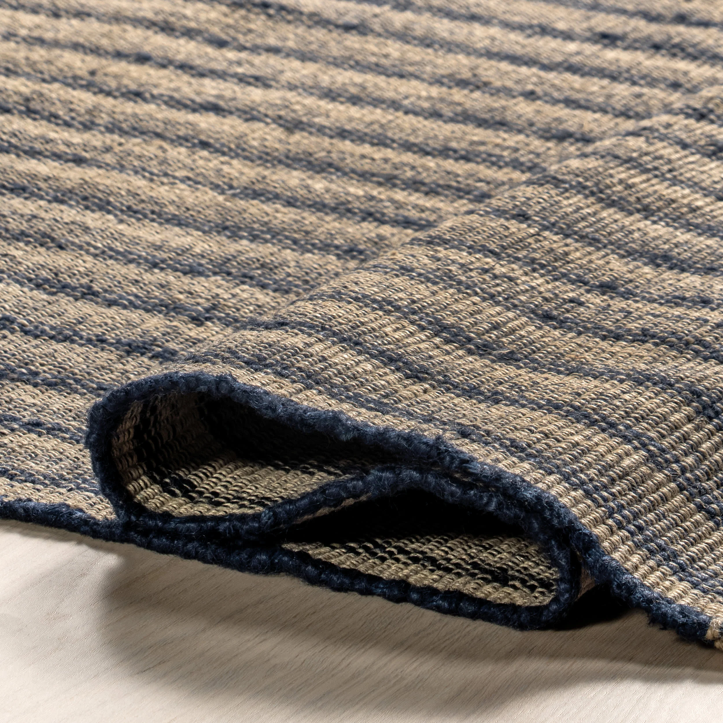 Lake Striped Jute Rug | Blue - Image 6
