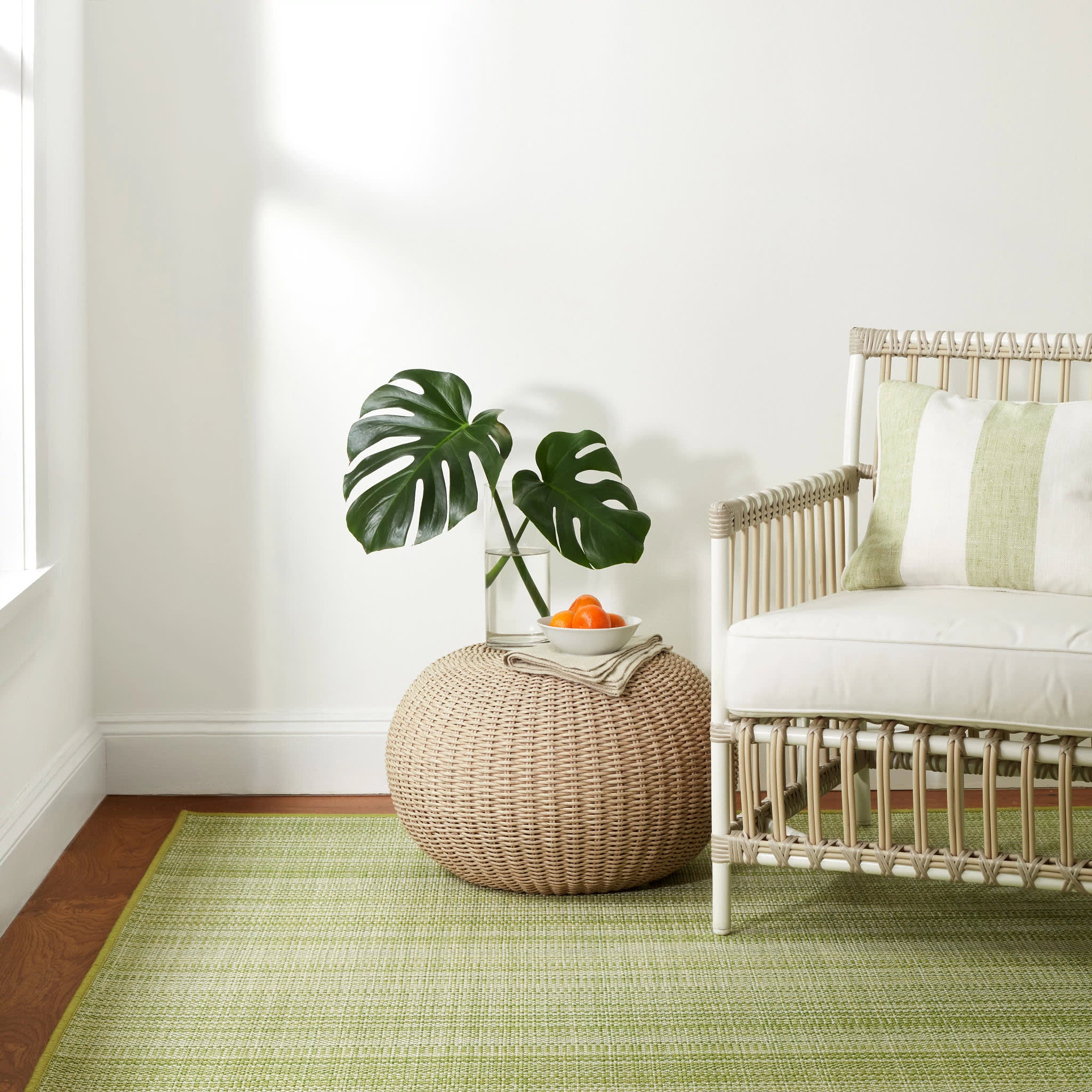 Lakeside Woven Indoor/Outdoor Custom Rug | Green - Image 2
