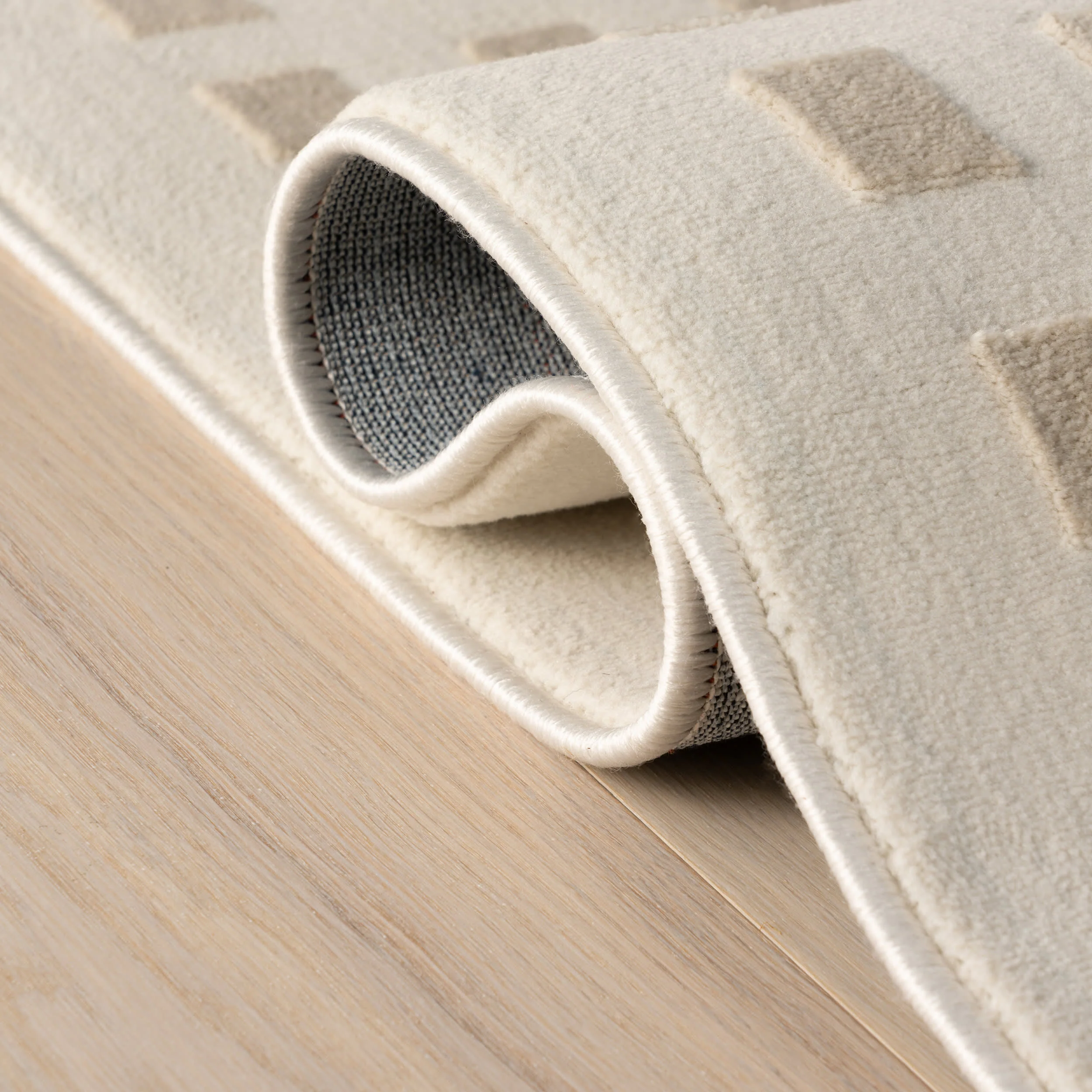 Lambertville Plush Textured Washable Rug | Cream - Image 6