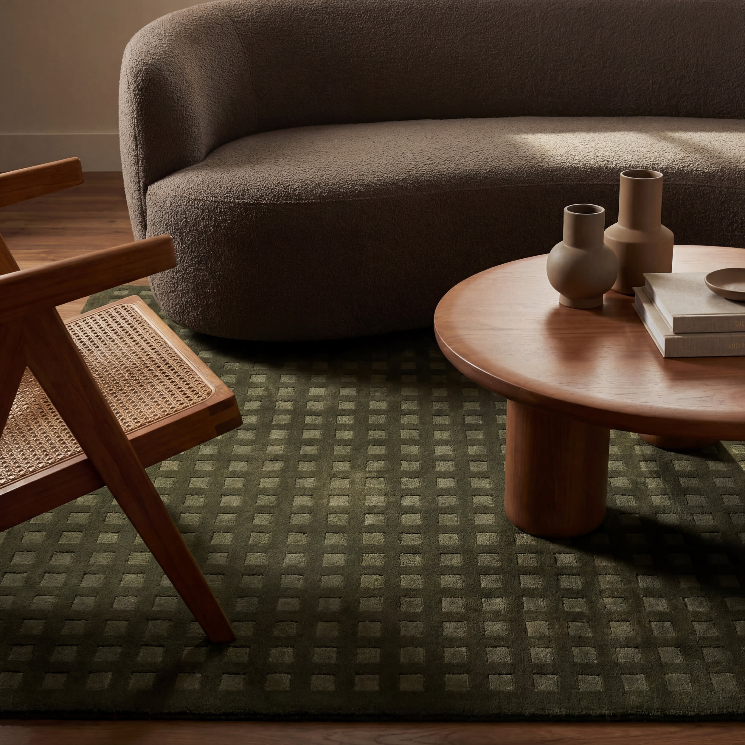 Lambertville Plush Textured Washable Rug | Green - Image 5