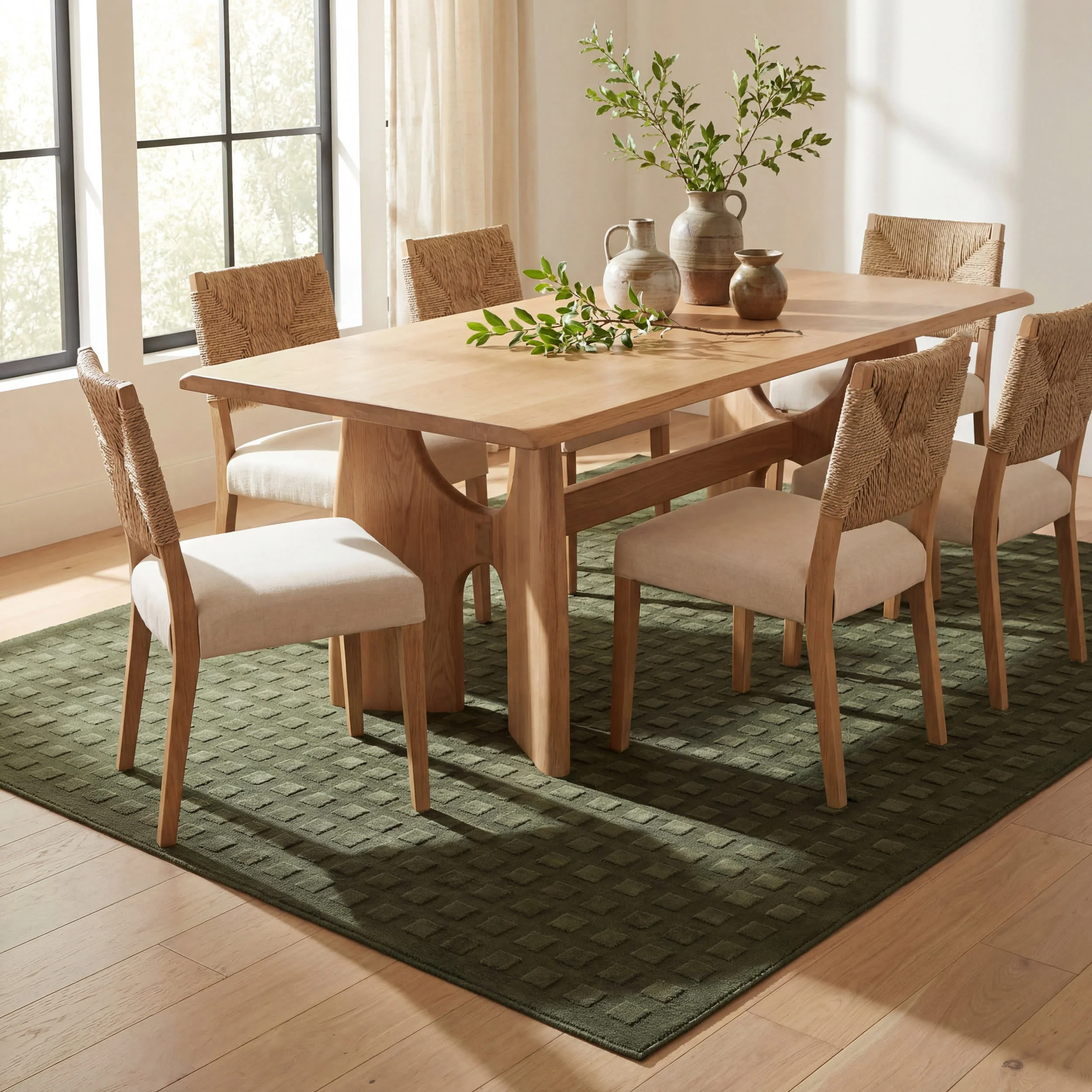 Lambertville Plush Textured Washable Rug | Green - Image 7