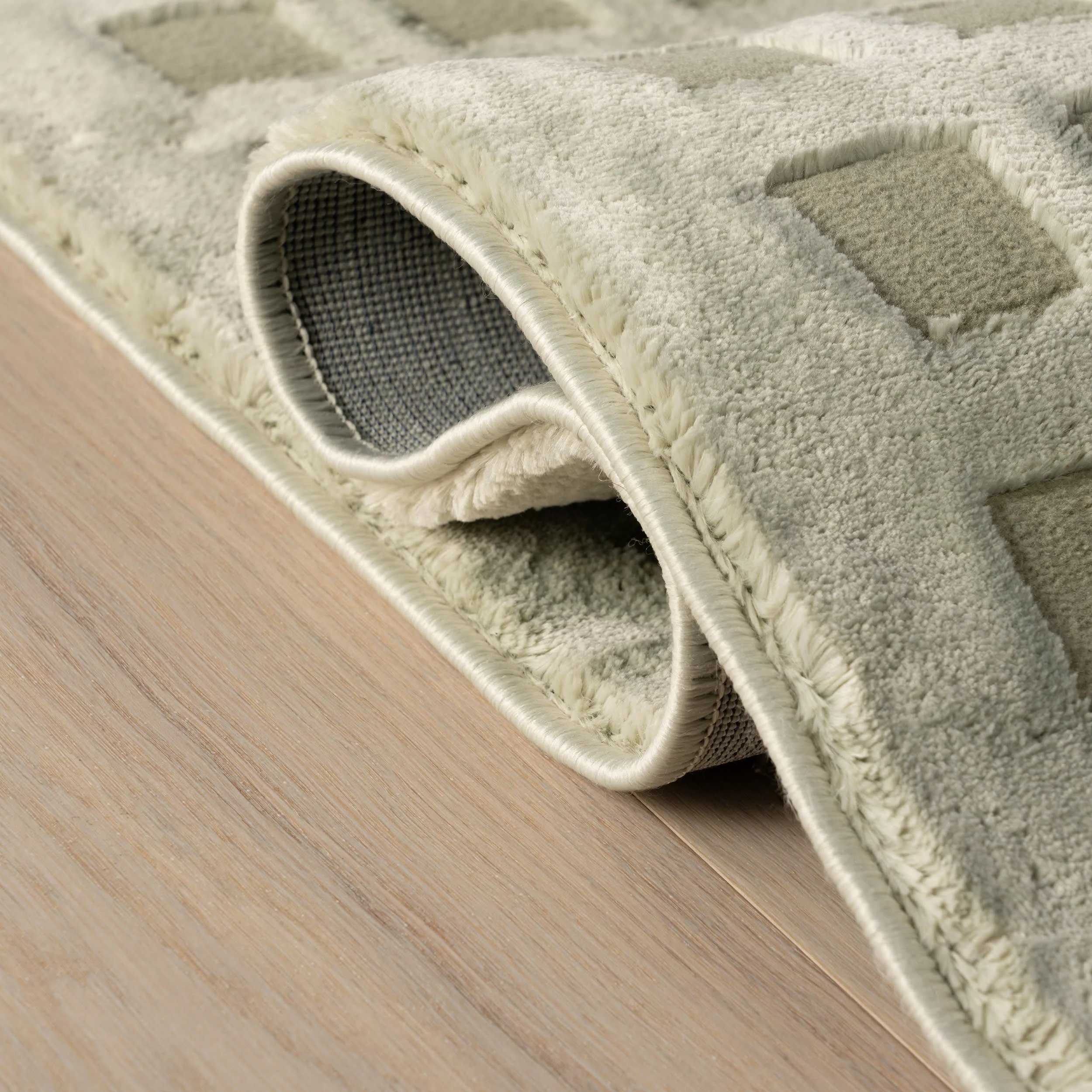 Lambertville Plush Textured Washable Rug | Light Green - Image 6