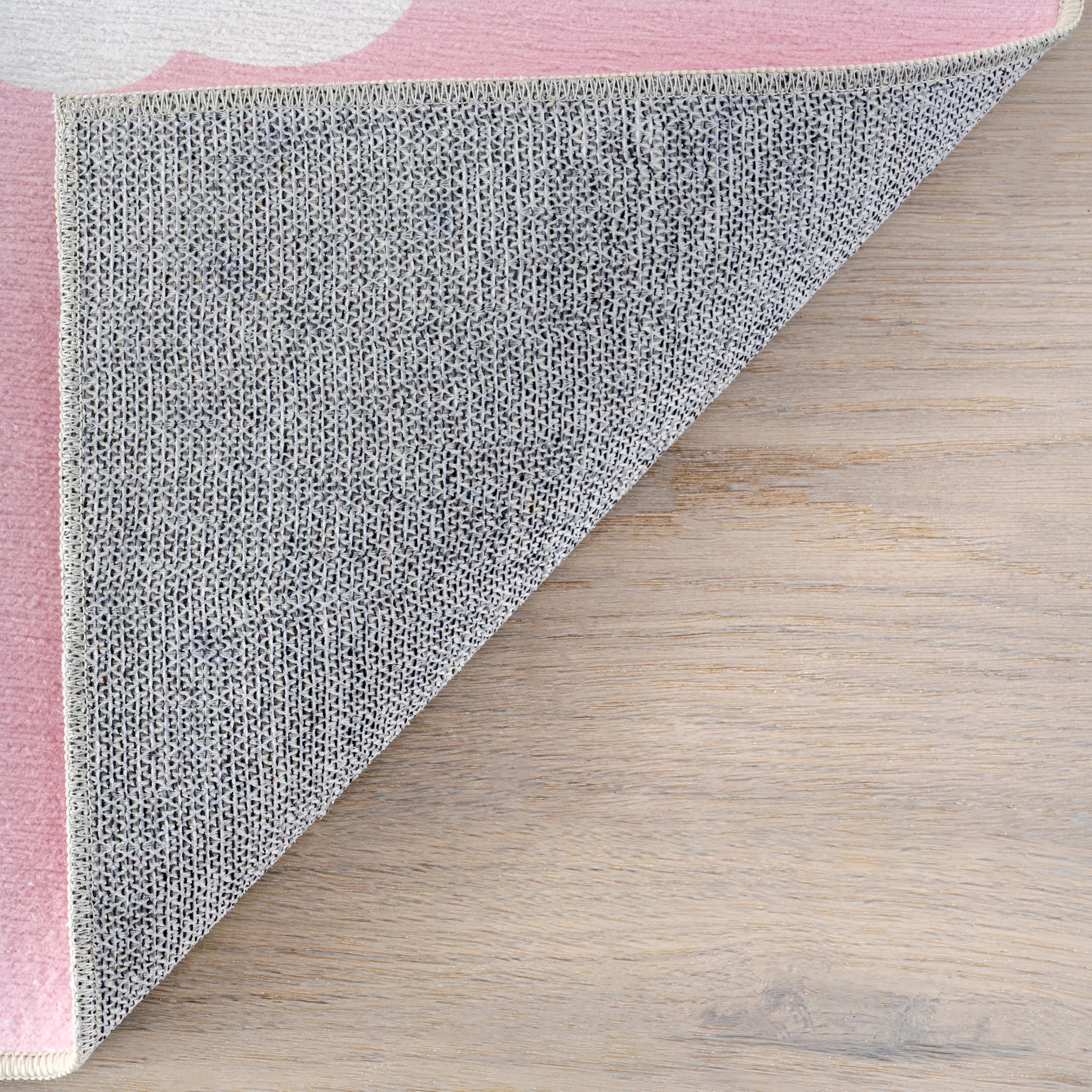Landon Clouds Kids Spill Proof Washable Rug | Pink - Image 7