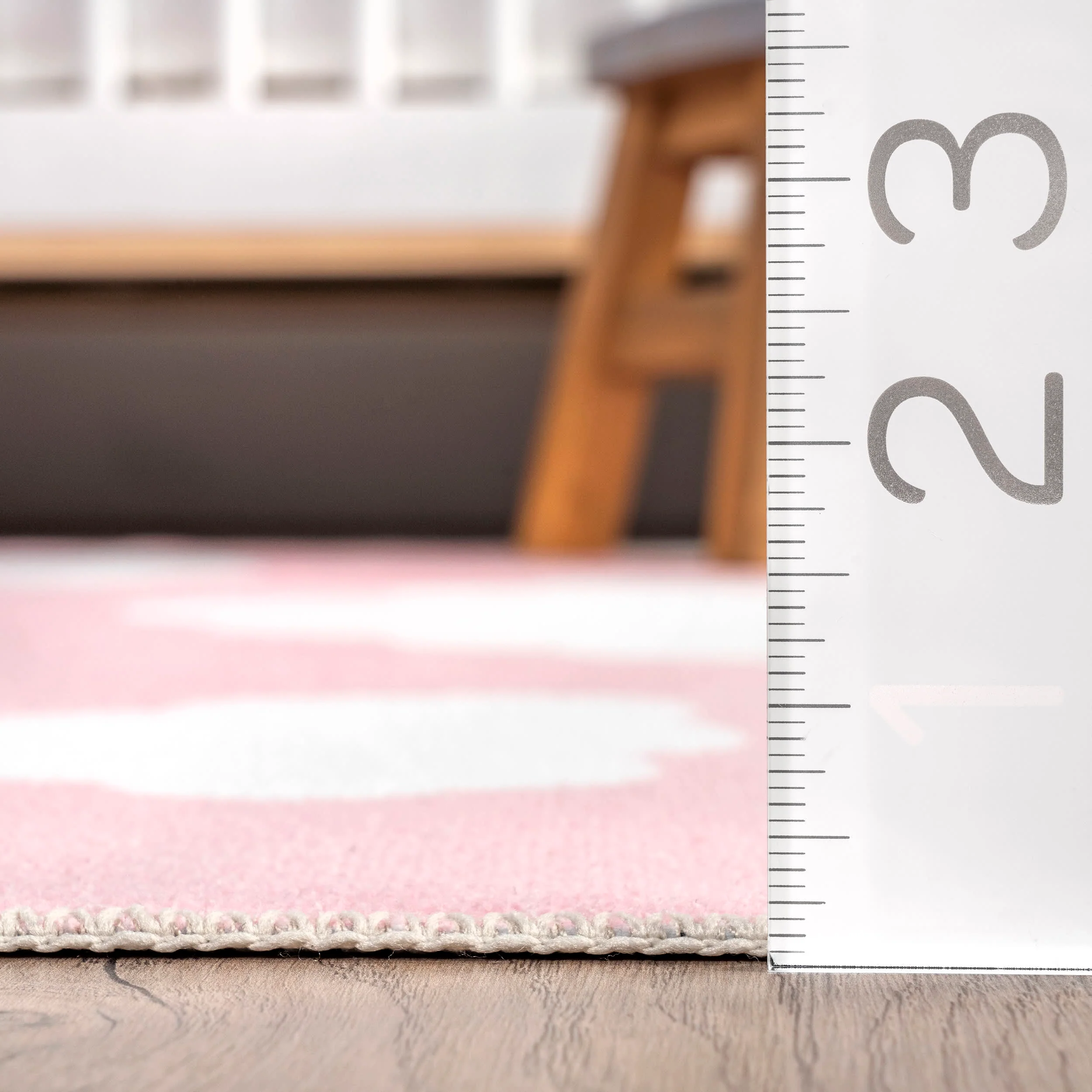 Landon Clouds Kids Washable Rug | Pink - Image 5