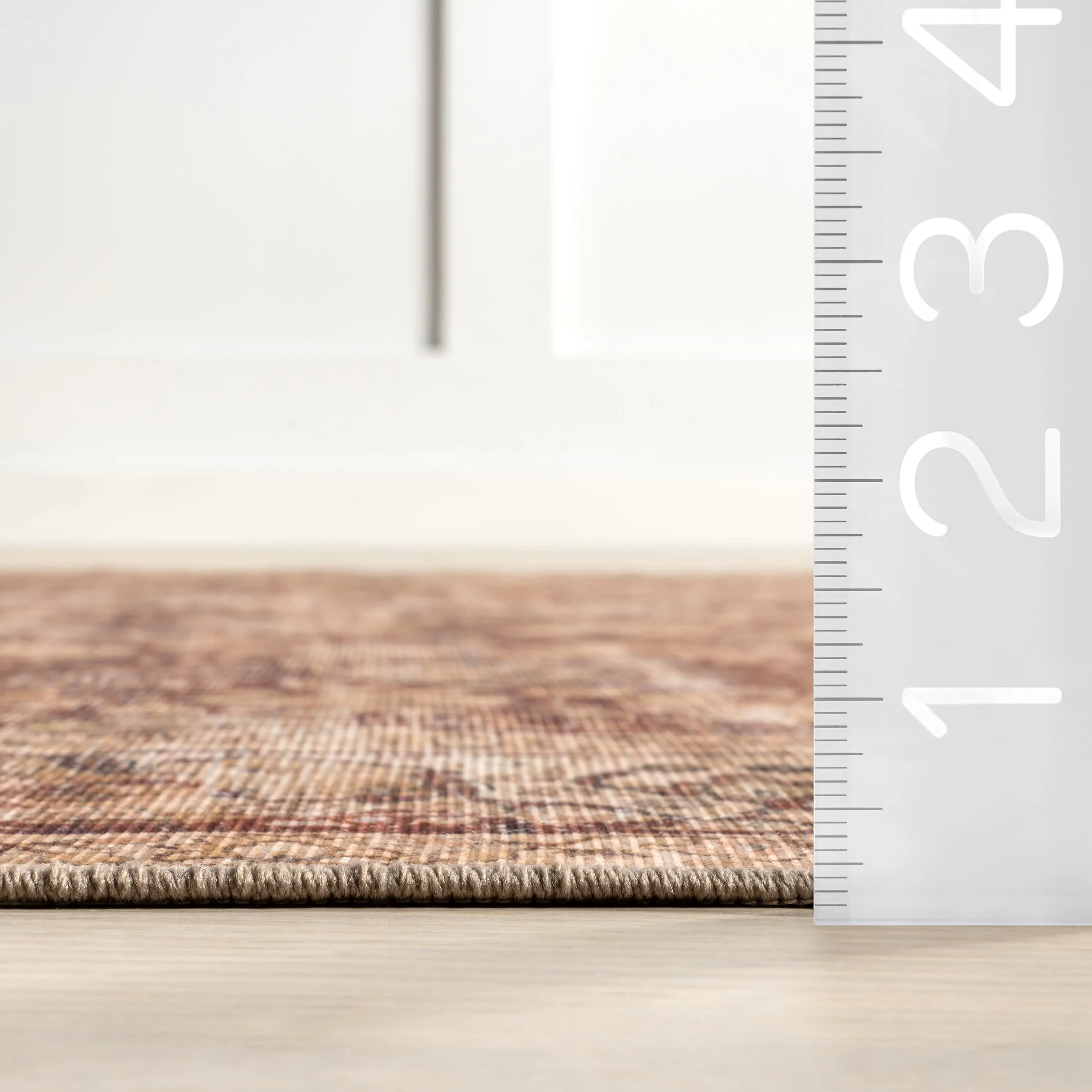 Larissa Abstract Washable Rug | Brick - Image 6
