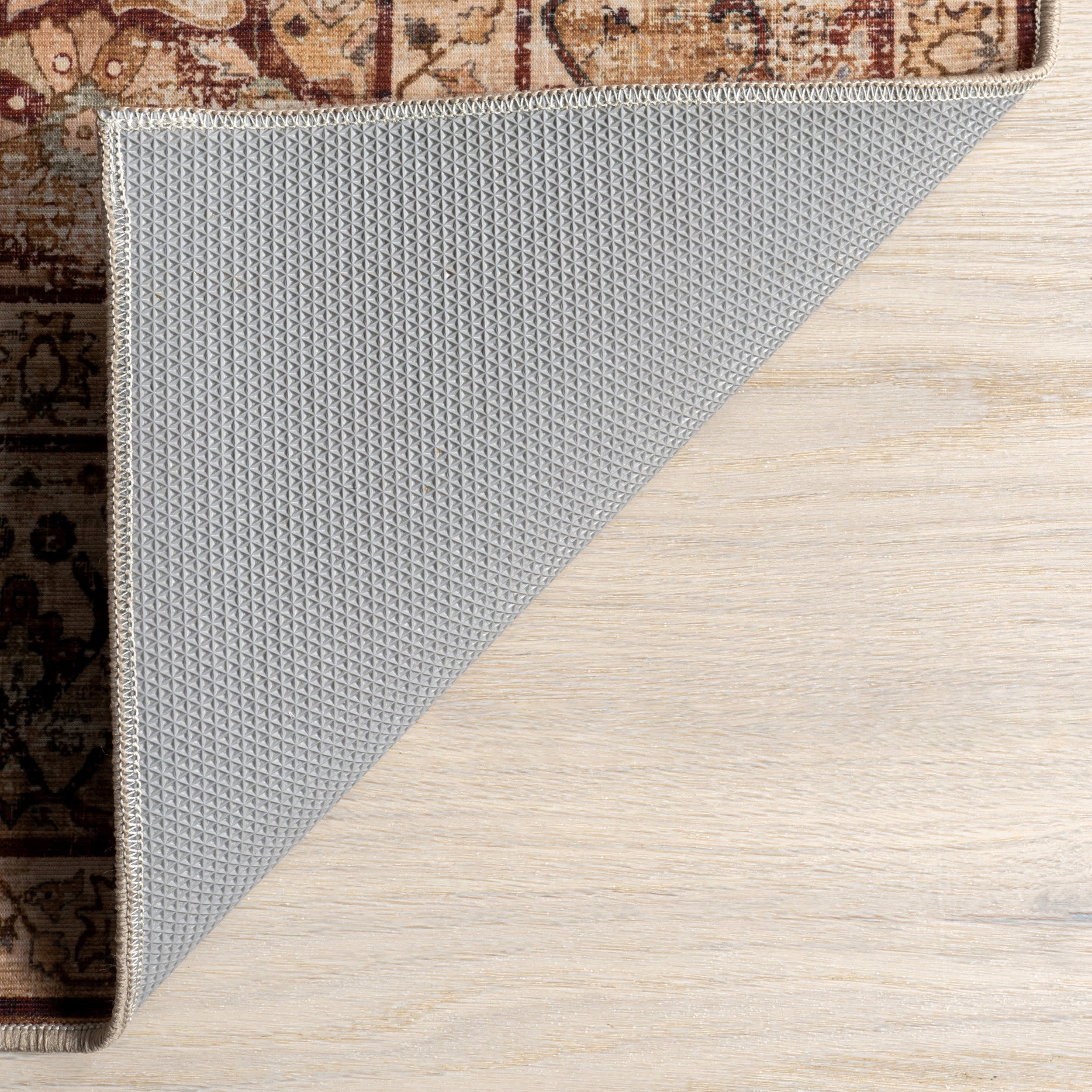 Larissa Abstract Washable Rug | Brick - Image 7