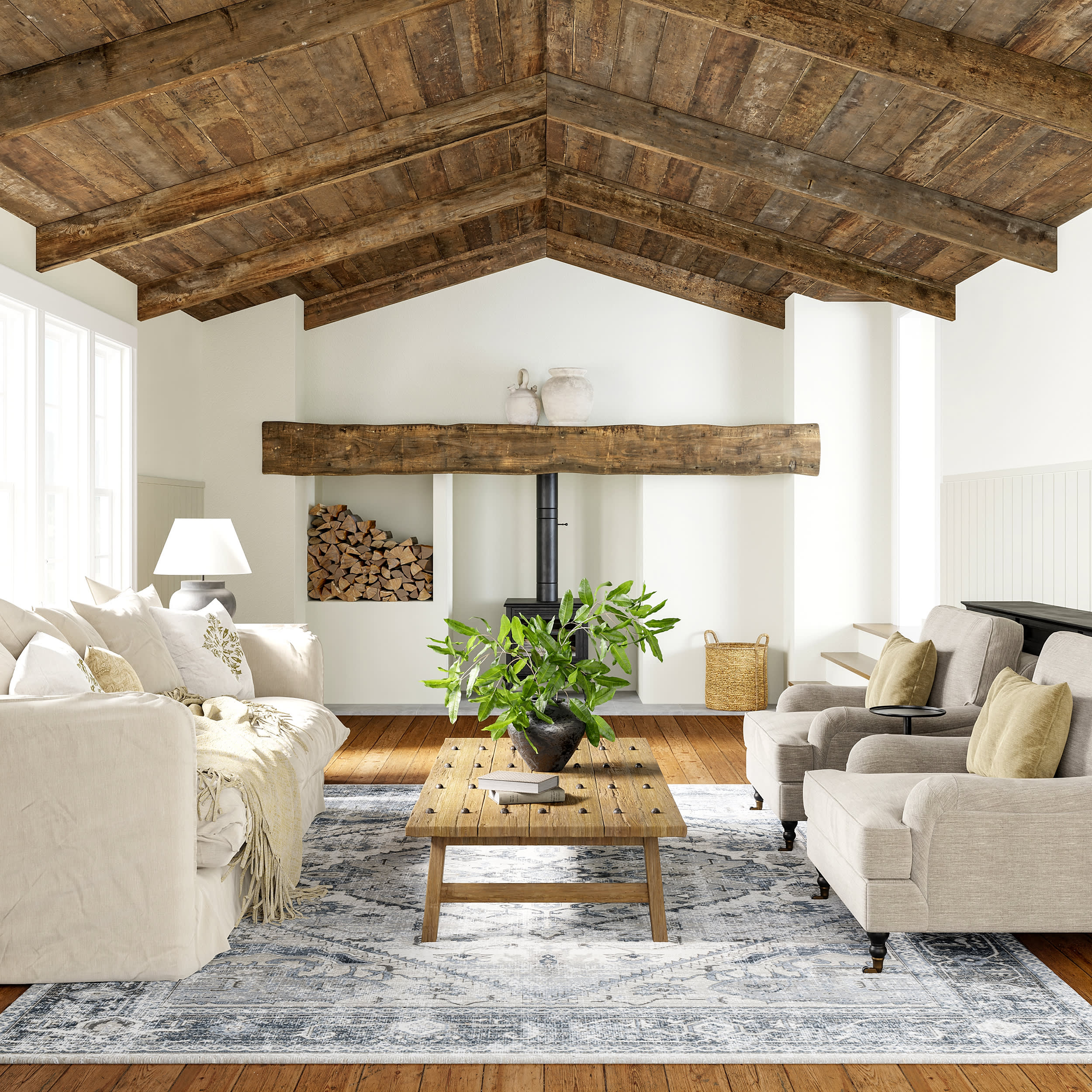 Larkspur Fringed Washable Rug | Light Grey - Image 2
